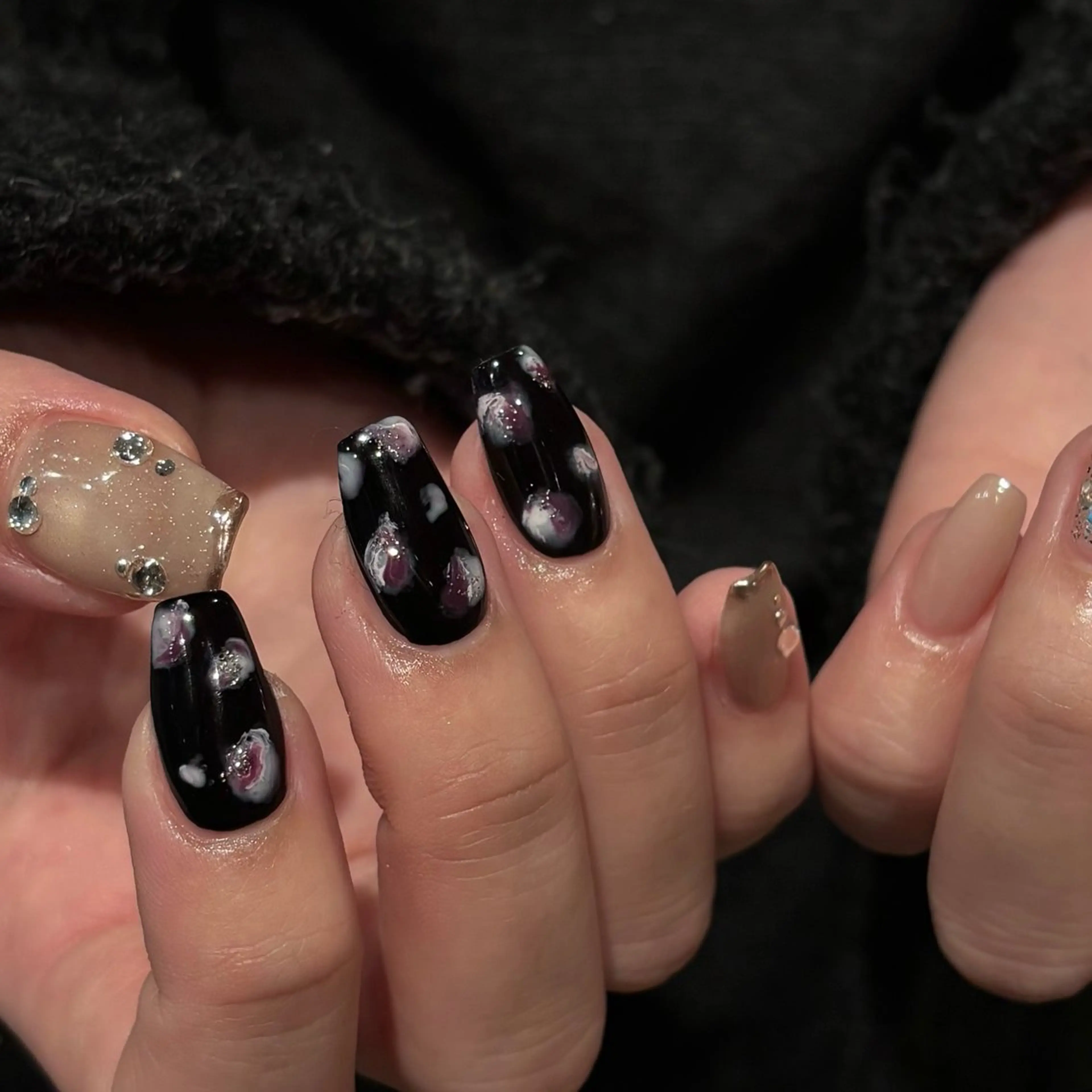 ネイル キラキラネイル ラメ(グリッター) マグネットネイル ミラーネイル 持ち込み ハンドネイル Bianca名駅店 安田のネイルデザイン