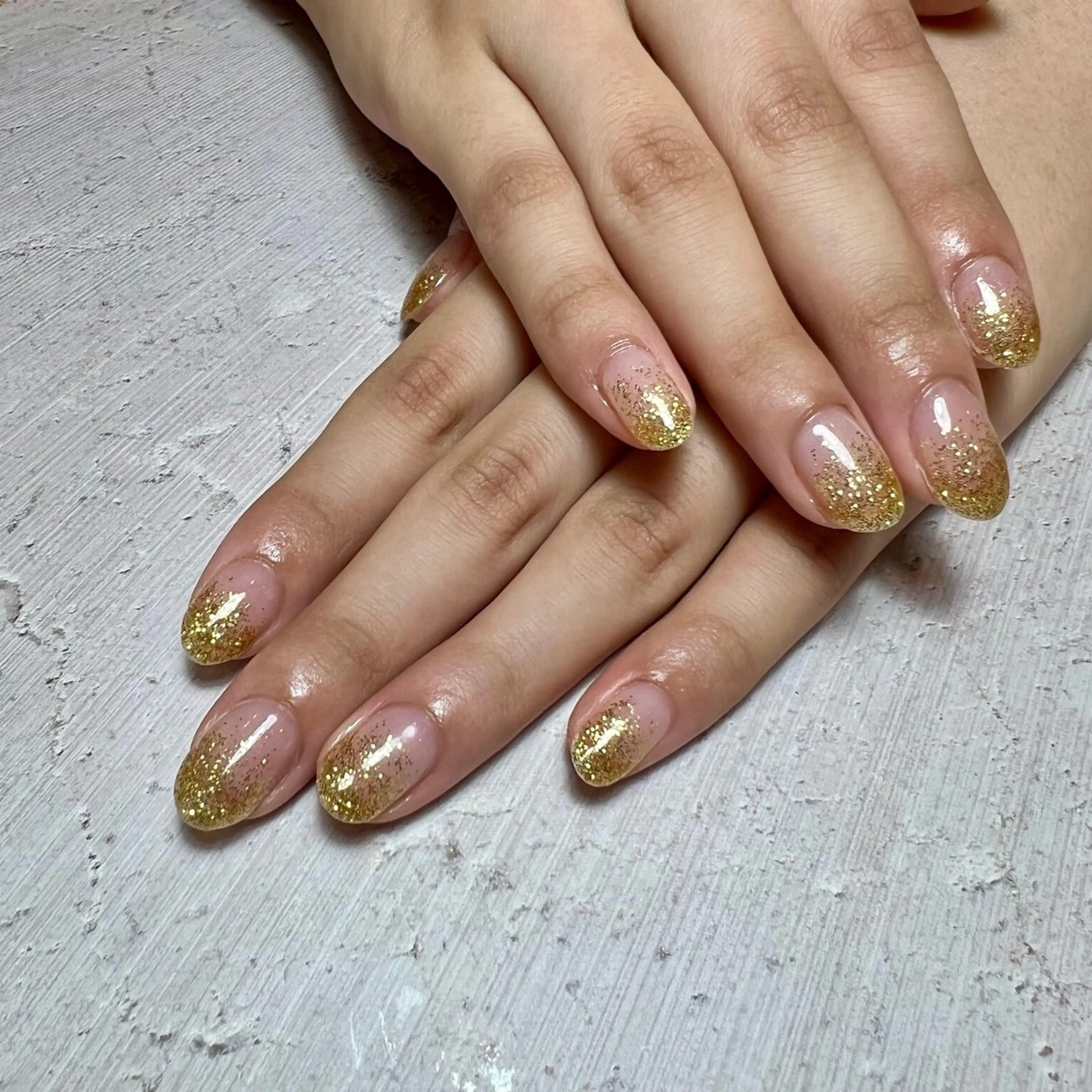 ネイル ラメ(グリッター) ラメグラデーション twin .のネイルデザイン