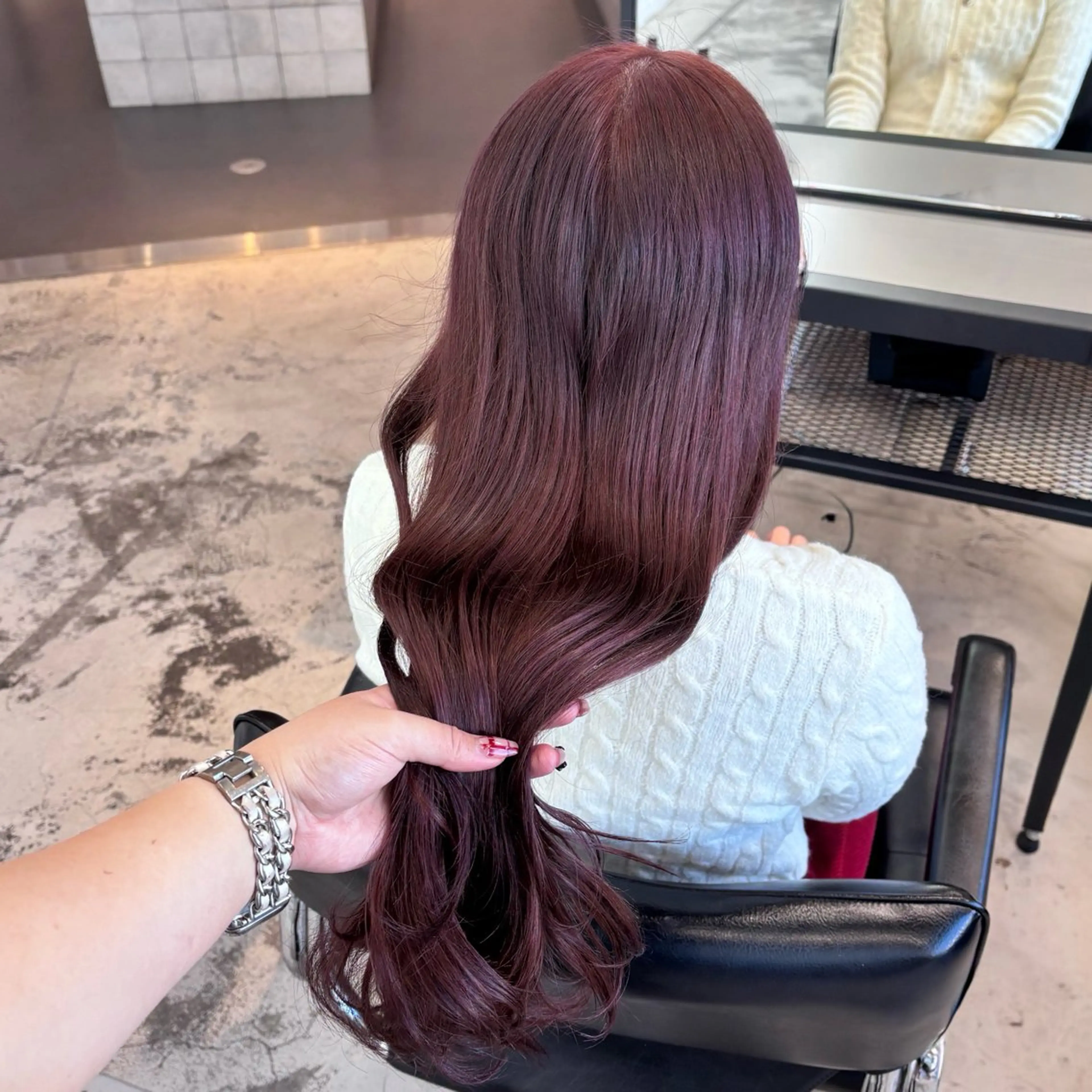 ミディアム カラー ヘアアレンジ ヘアカラー トリートメント ヘアセット 🎀モテ暖色× エクステ🎀あかりのヘアスタイル