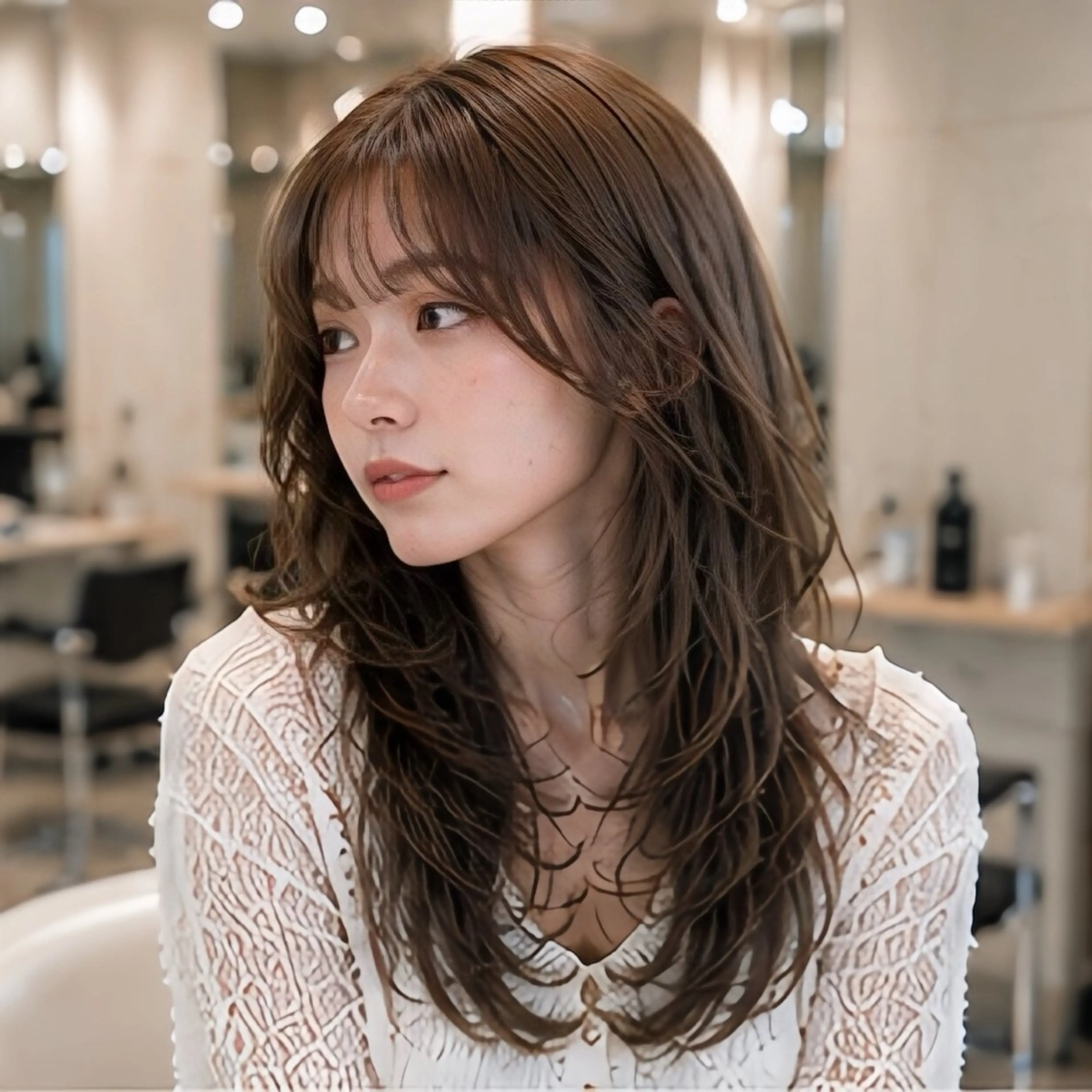 ロング カット 池袋/前髪/顔周り 🎀髪質改善おばかんのヘアスタイル