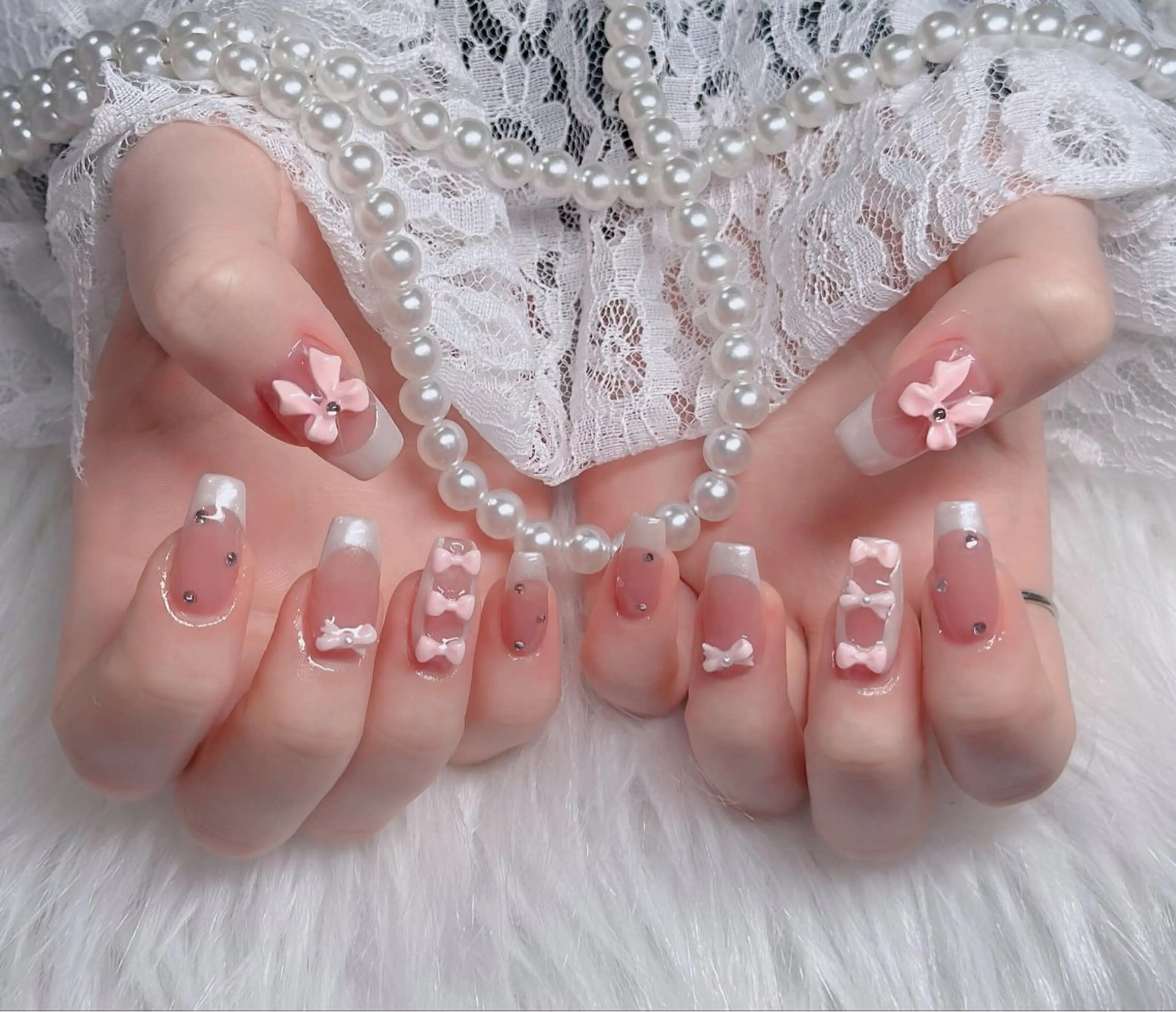 ネイル アートネイル 成人式 ジェルネイル ニュアンスネイル 夏ネイル ハンドネイル neco H.babynailのネイルデザイン