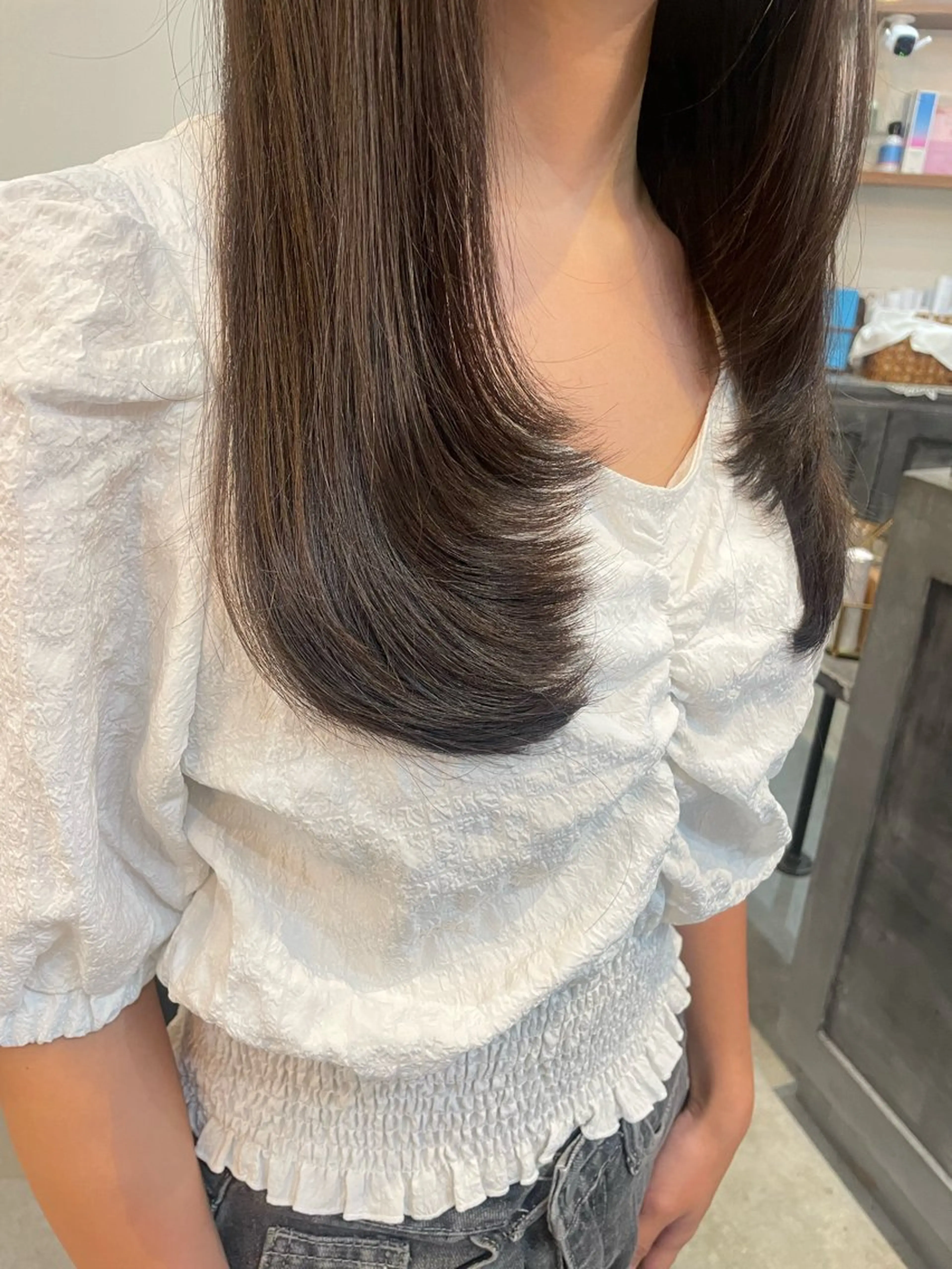 セミロング レイヤーカット 顔周りカット 🎀サヤカ🎀のヘアスタイル