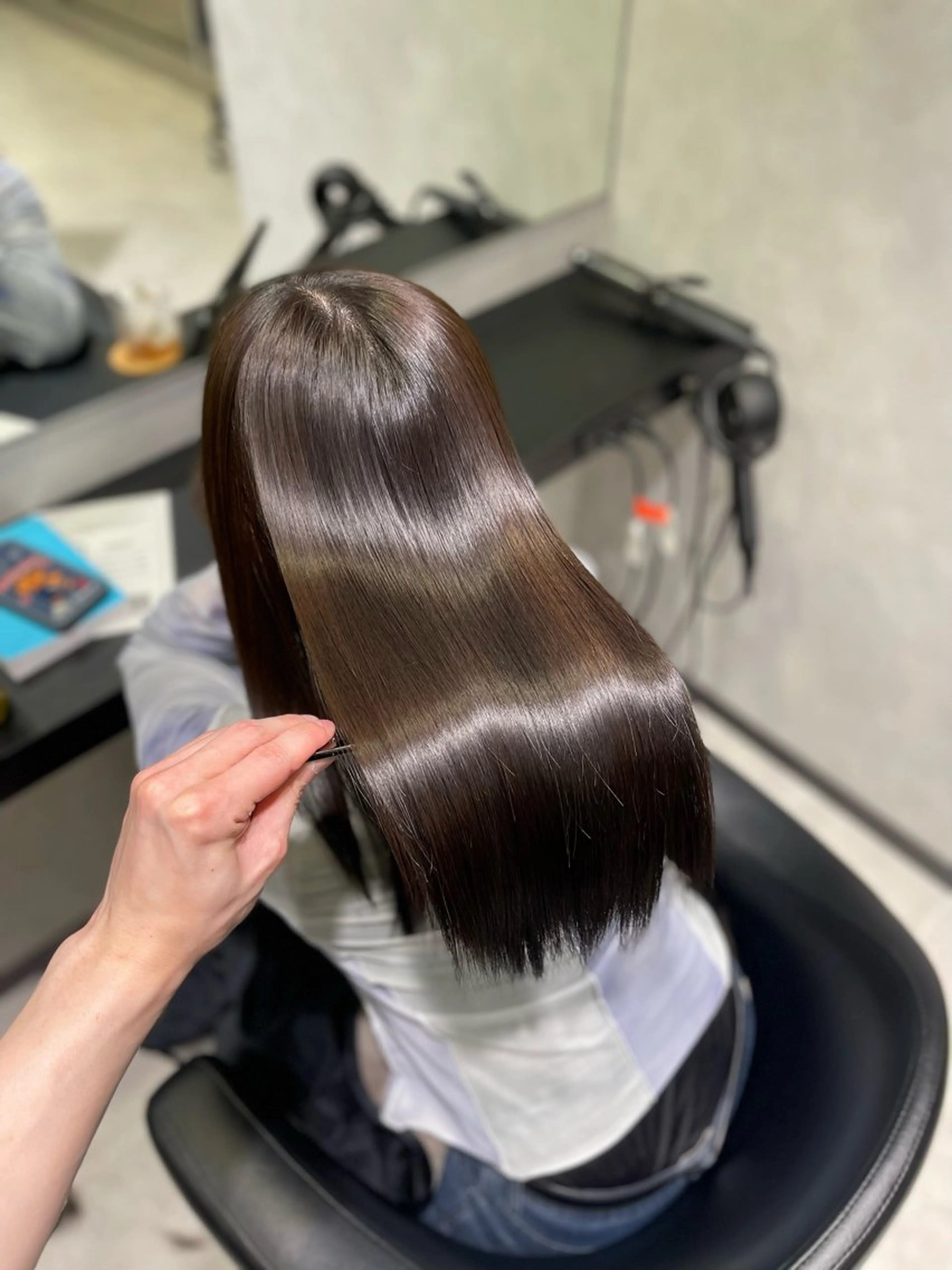 ロング 髪質改善 縮毛矯正 トリートメント 阿部 祥大のヘアスタイル