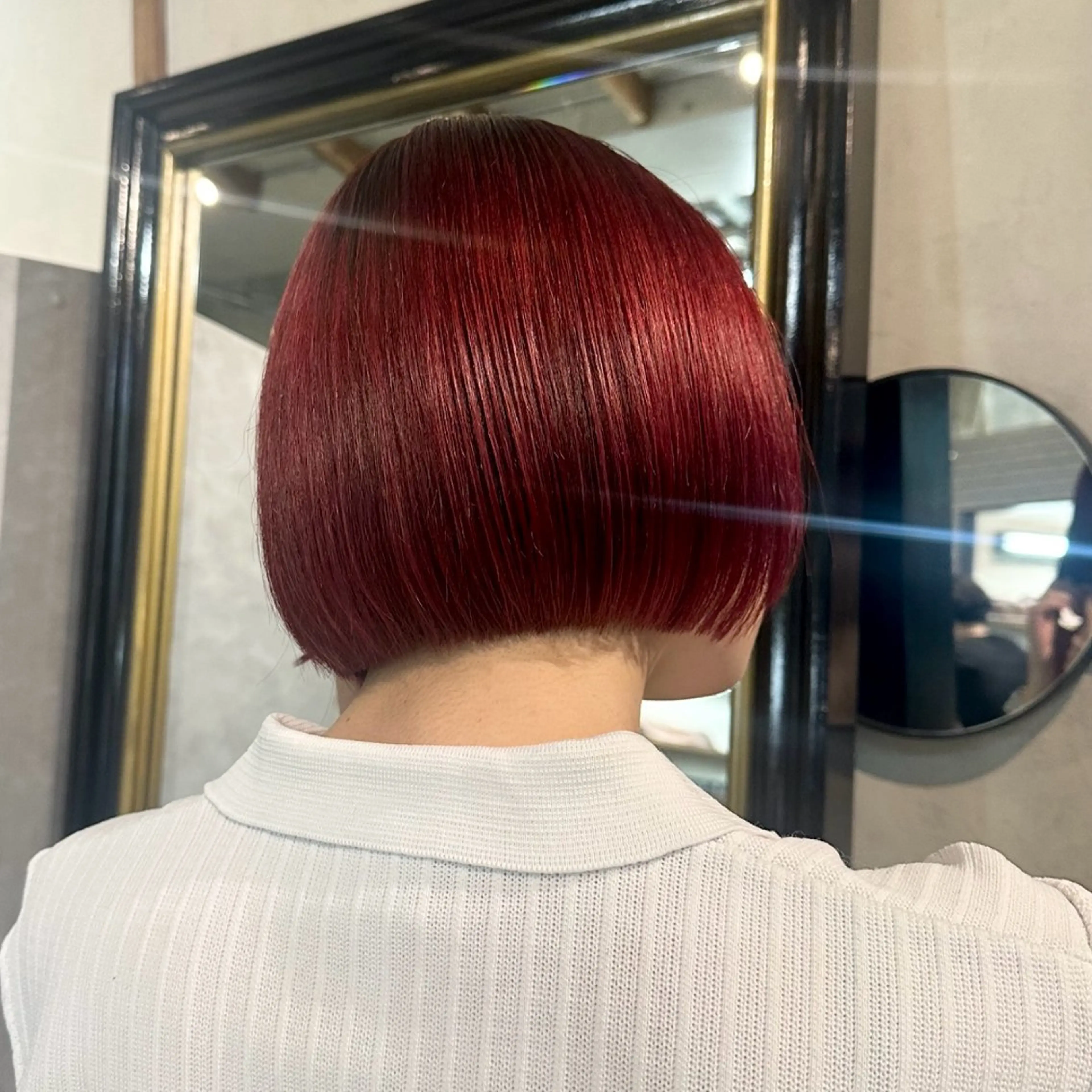 ショート 切りっぱなしボブ ボブ 小泉 璃子のヘアスタイル