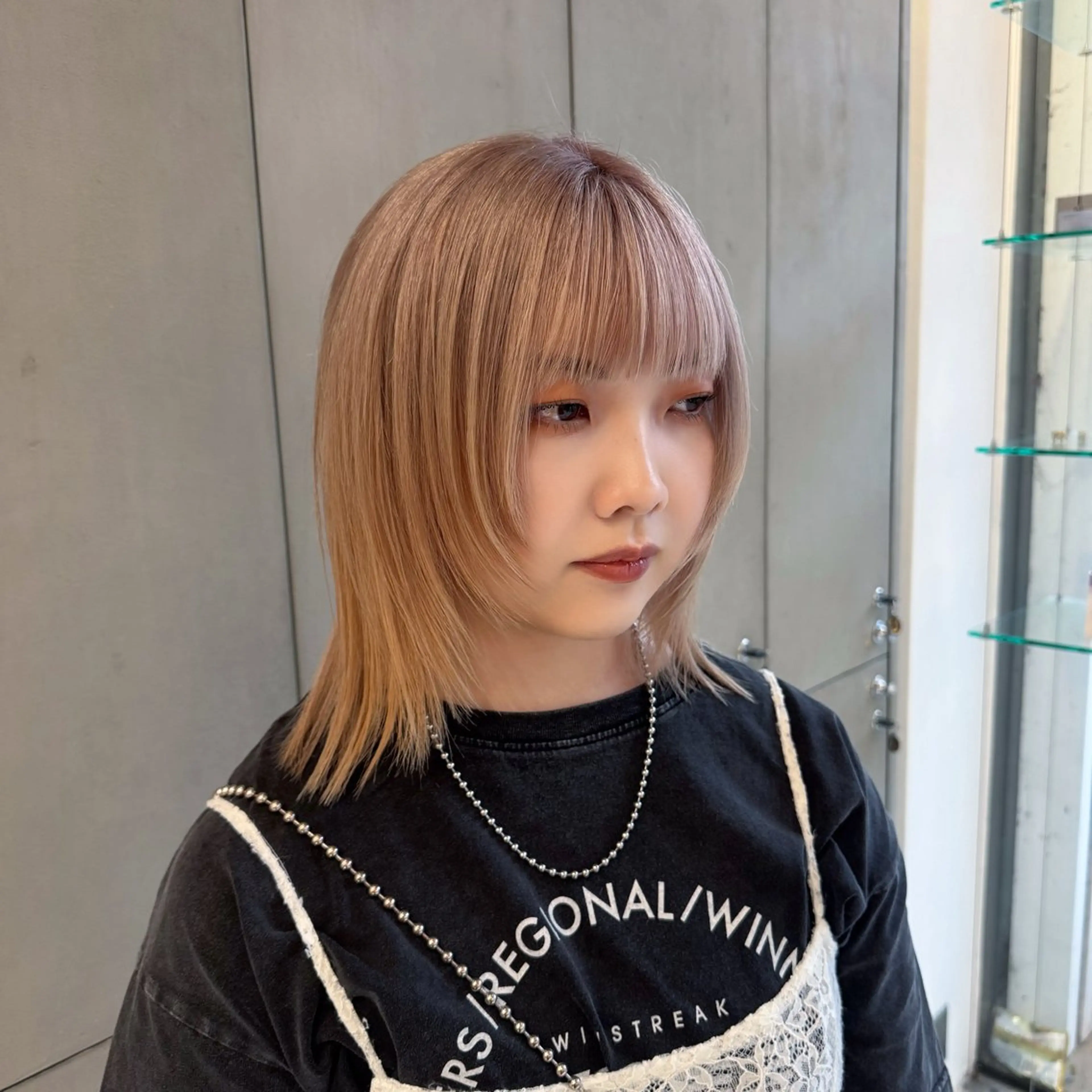 ミディアム カラー カット ヘアカラー ｱｵﾇﾏﾐﾕ☁️ /ボブ/ハイトーン/のヘアスタイル