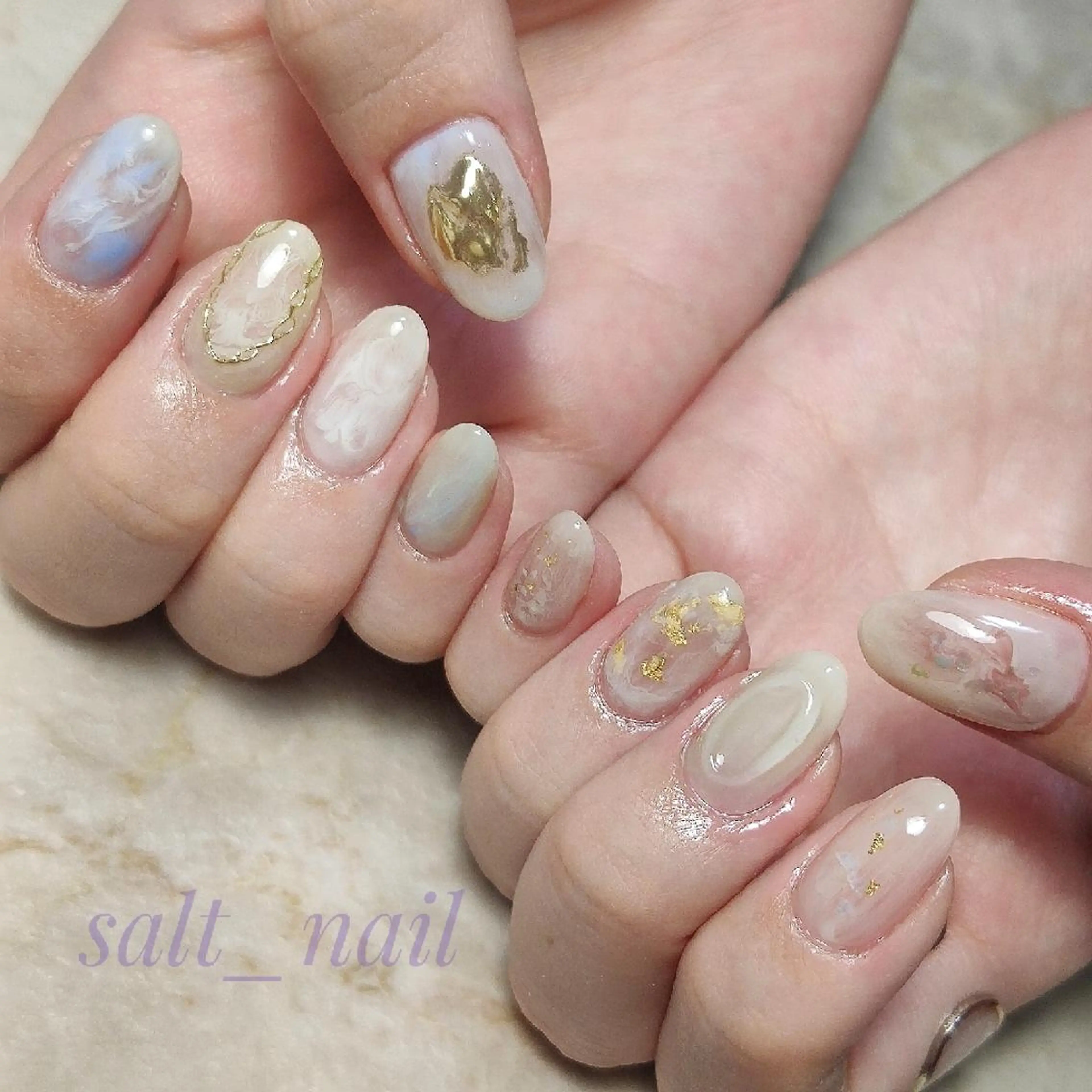 ネイル ニュアンスネイル ハンドネイル 個人サロン saltnailのネイルデザイン