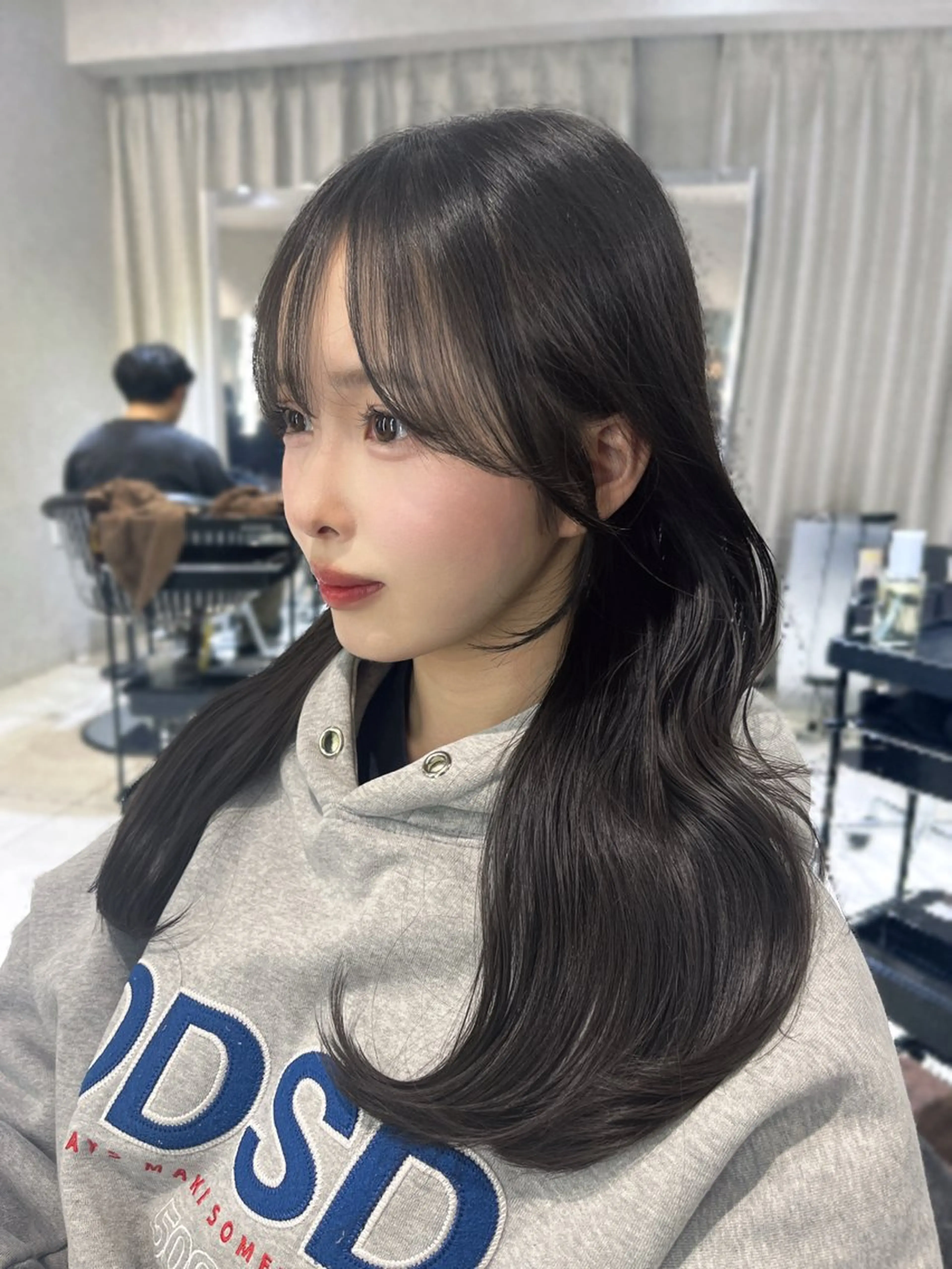 【🫧メンテナンス🫧】盛れる前髪カット＋ケアカラー＋シルクトリートメント込み💕の写真