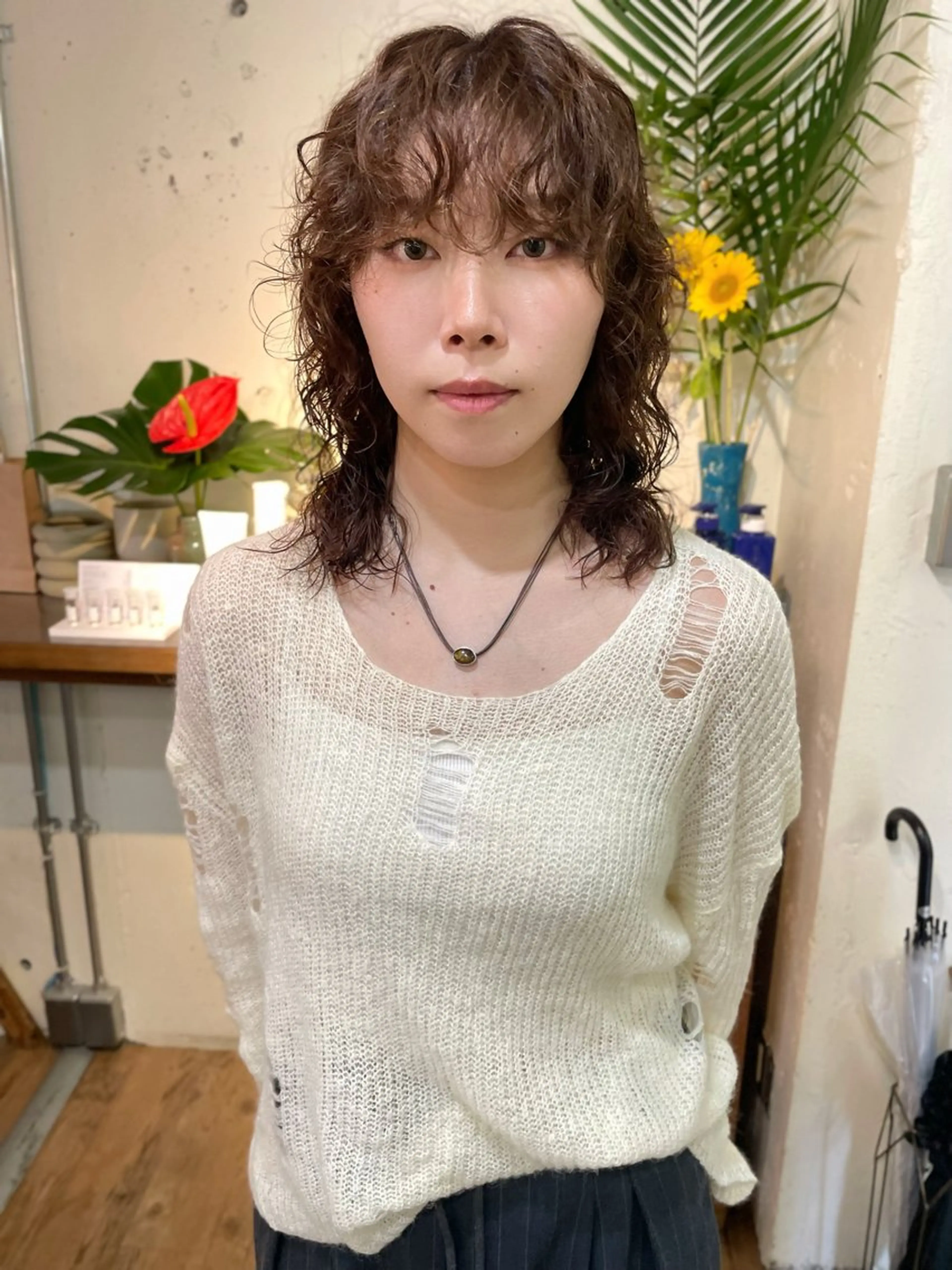 ミディアム パーマ YUKI 新宿カット パーマ/カラーのヘアスタイル