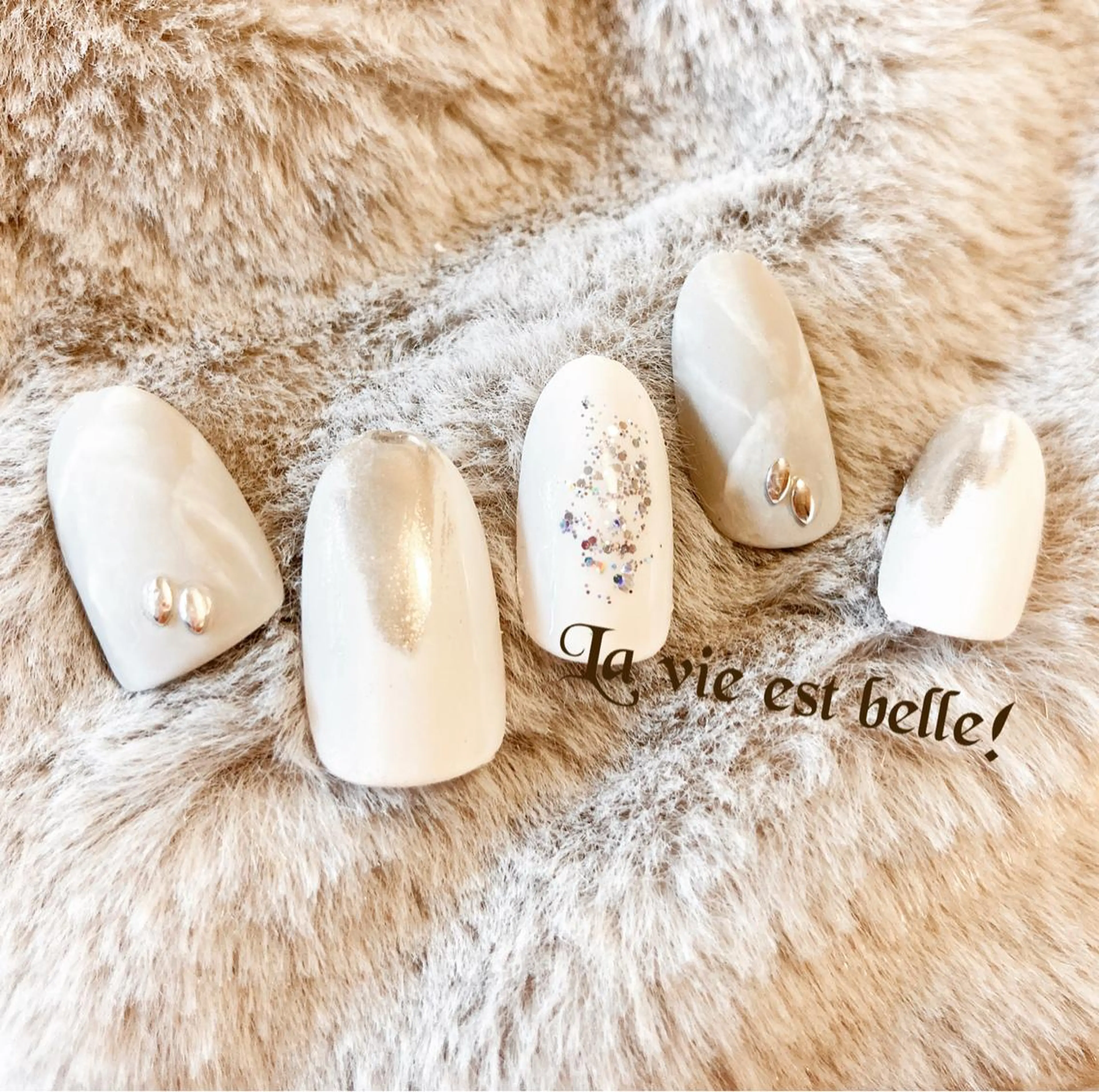 ネイル マットネイル アトリエ ラヴィエベルのネイルデザイン