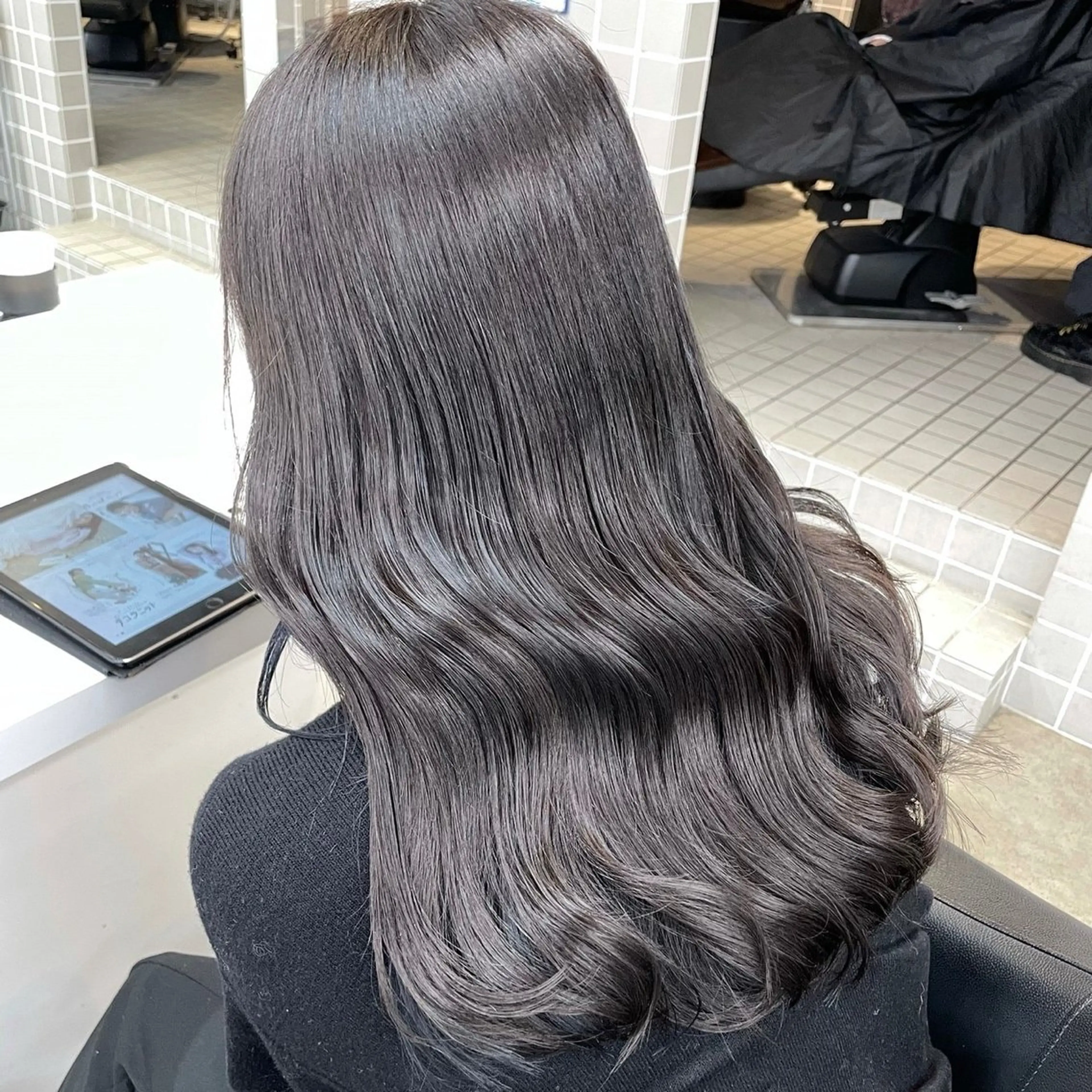 ロング カラー ヘアカラー トリートメント ヘッドスパ ヘアセット 🦋色落ち綺麗カラー メンズYUZU🦋‪のヘアスタイル