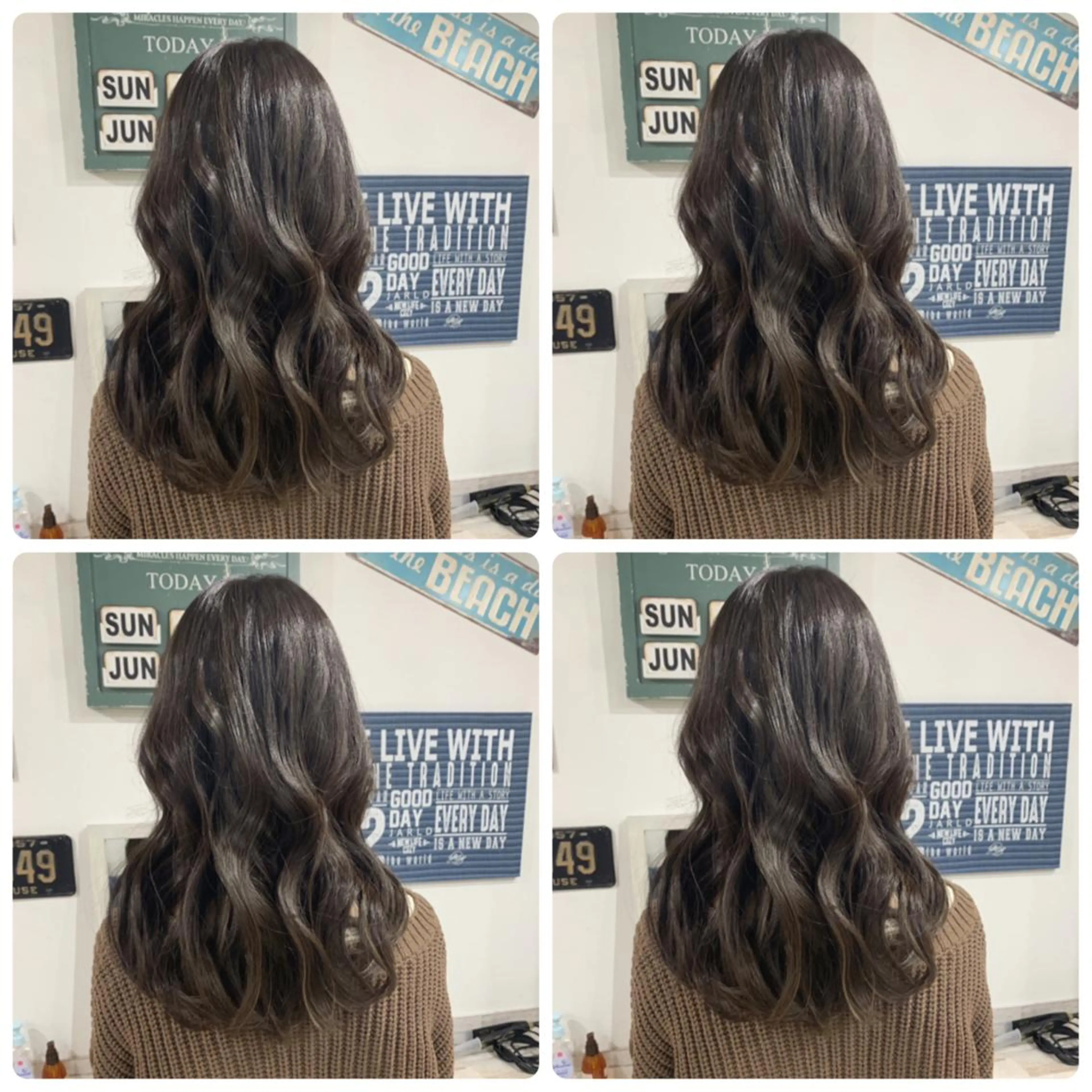 ロング カラー カット ヘアカラー 京都大人女性ショート 徒歩1分/秋山のヘアスタイル