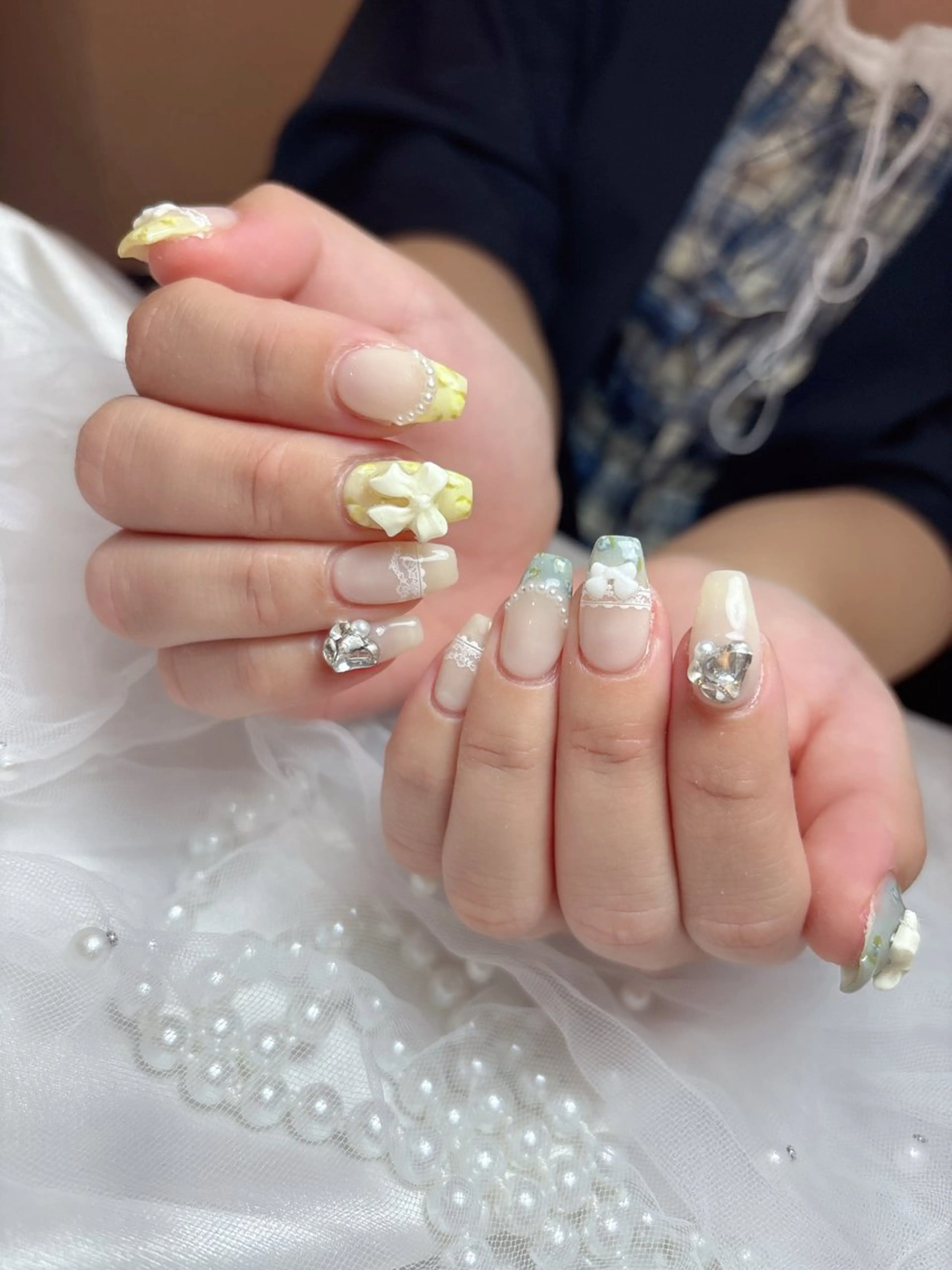 ネイル フットネイル フレンチネイル ジェルネイル ガーリー グラデーション ハンドネイル D.d Nail Moeのネイルデザイン