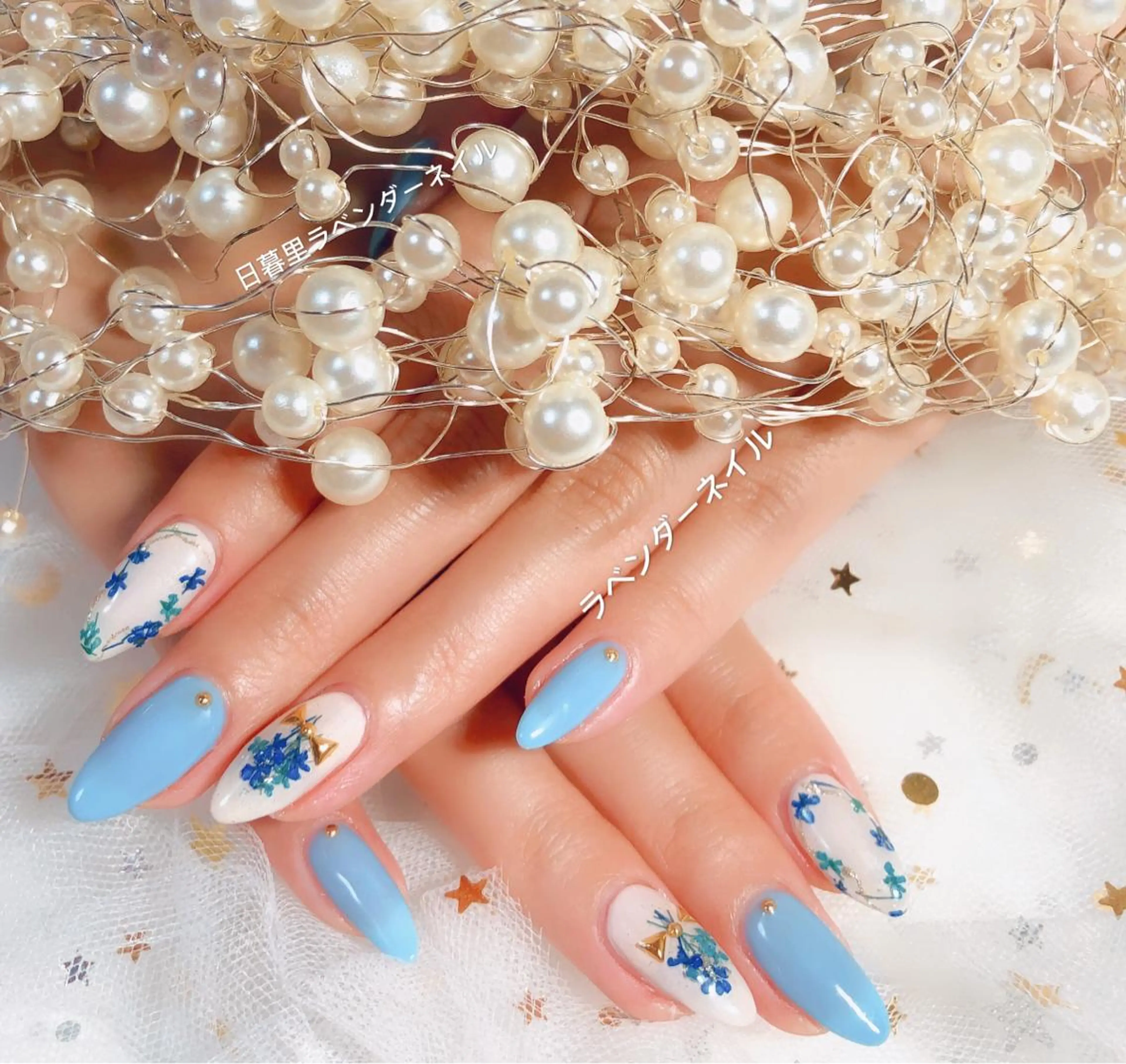 ネイル ラベンダー💖日暮里 ルル💖ネイルのネイルデザイン