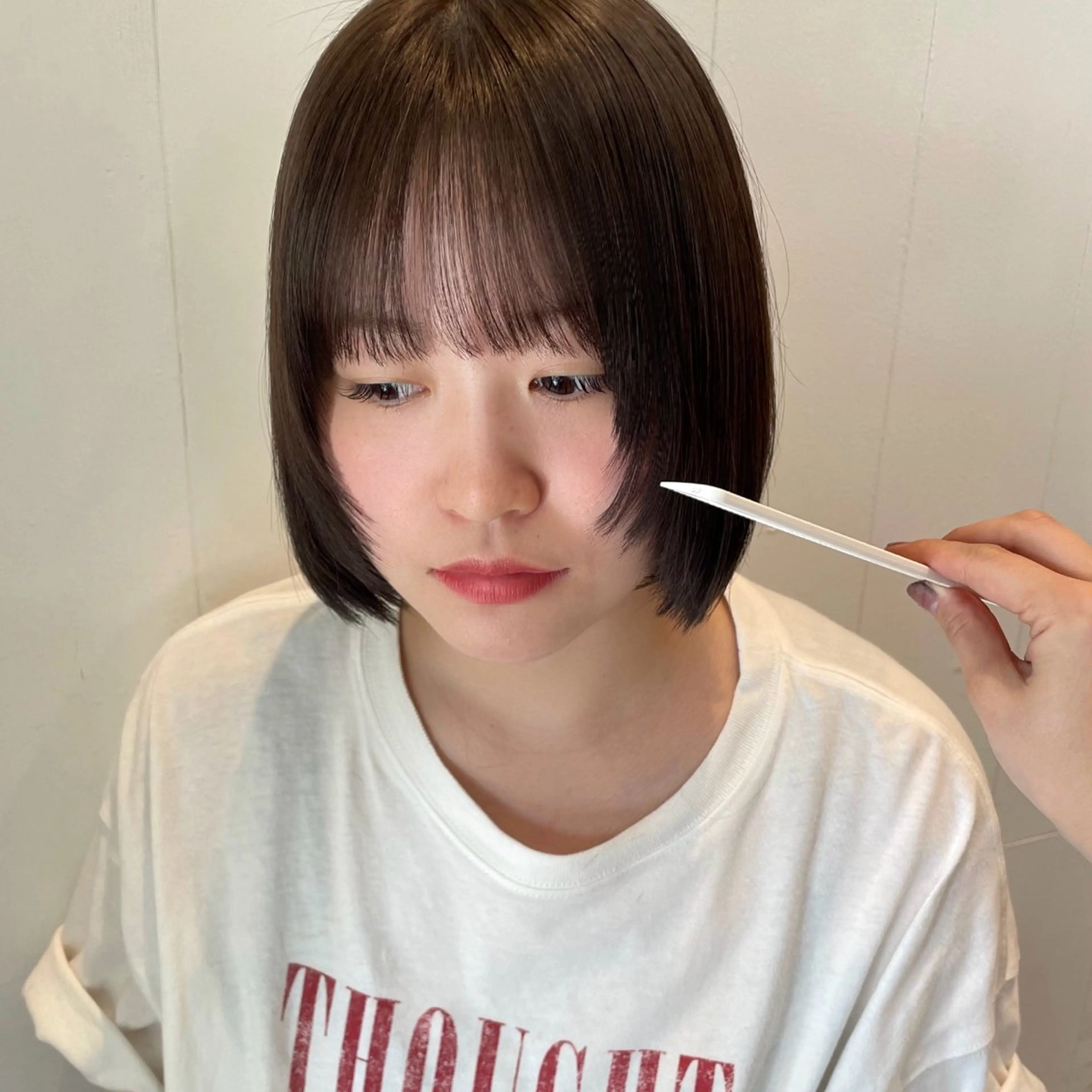 ワンカラー➕フロントカット✂︎➕炭酸泉の写真