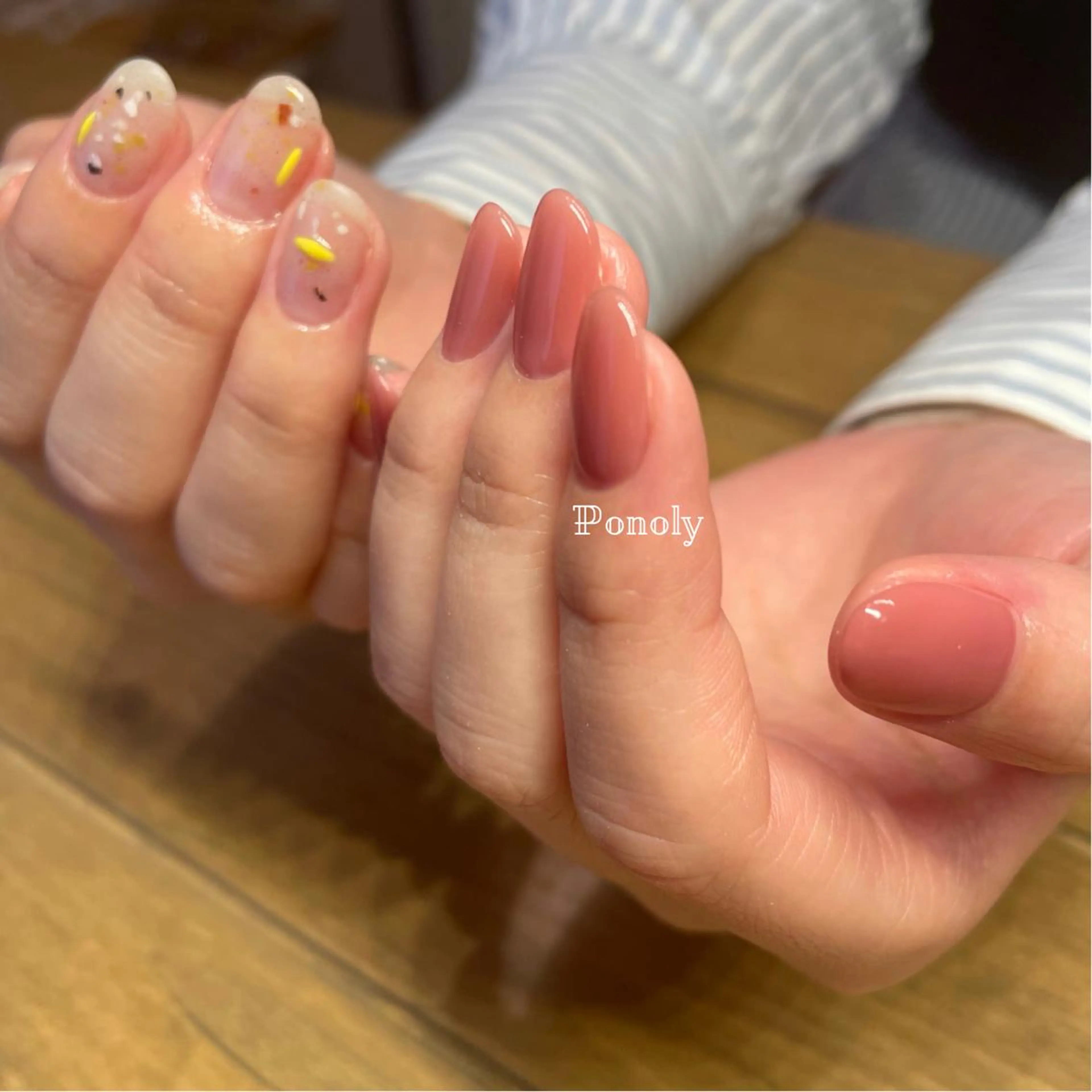 ショート ネイル ジェルネイル マグネットネイル ニュアンスネイル ワンカラーネイル パラジェル 10ten Mikiのネイルデザイン
