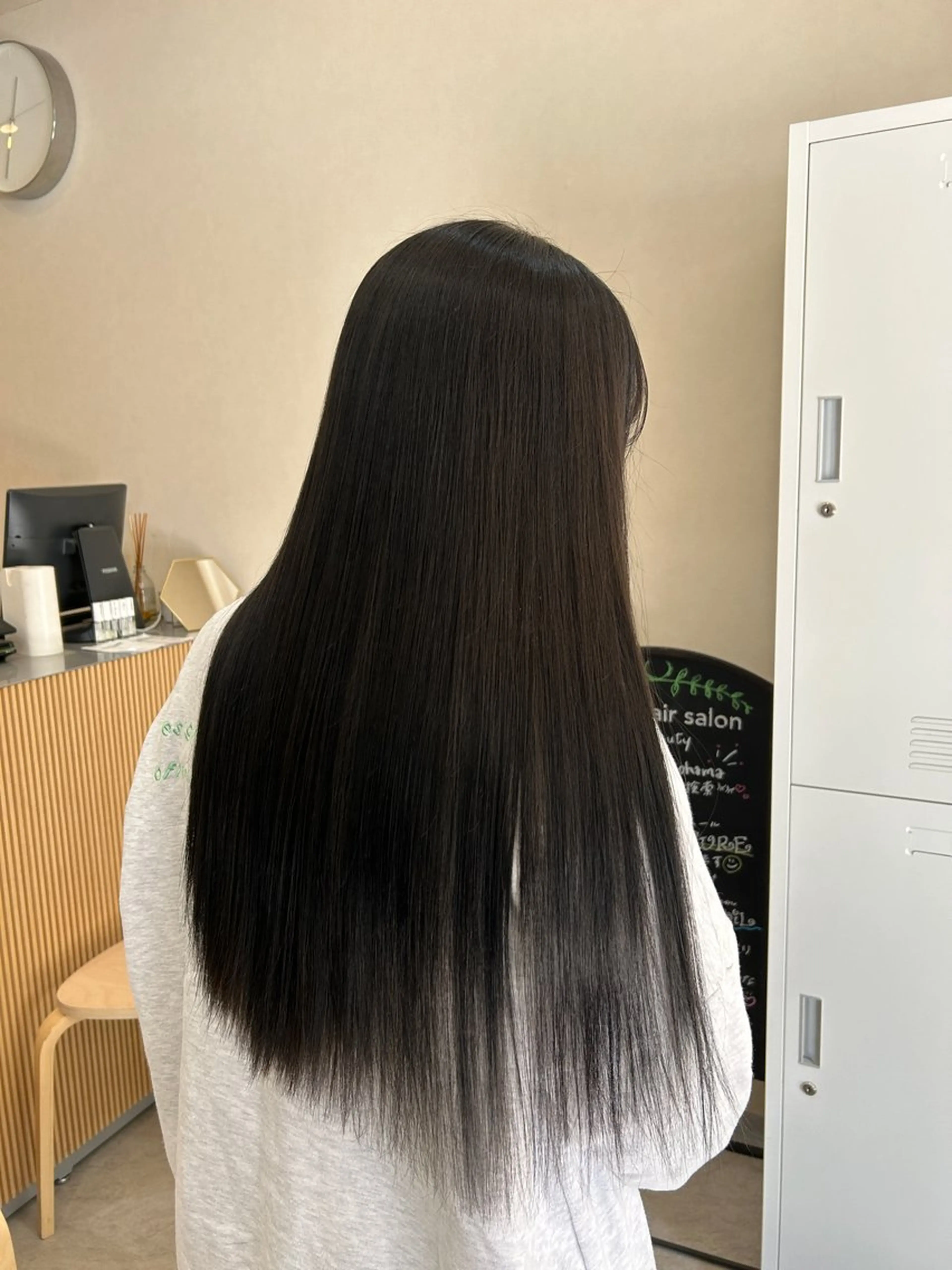 ロング 縮毛矯正 トリートメント MIDORI🎀 透明感/ベージュのヘアスタイル