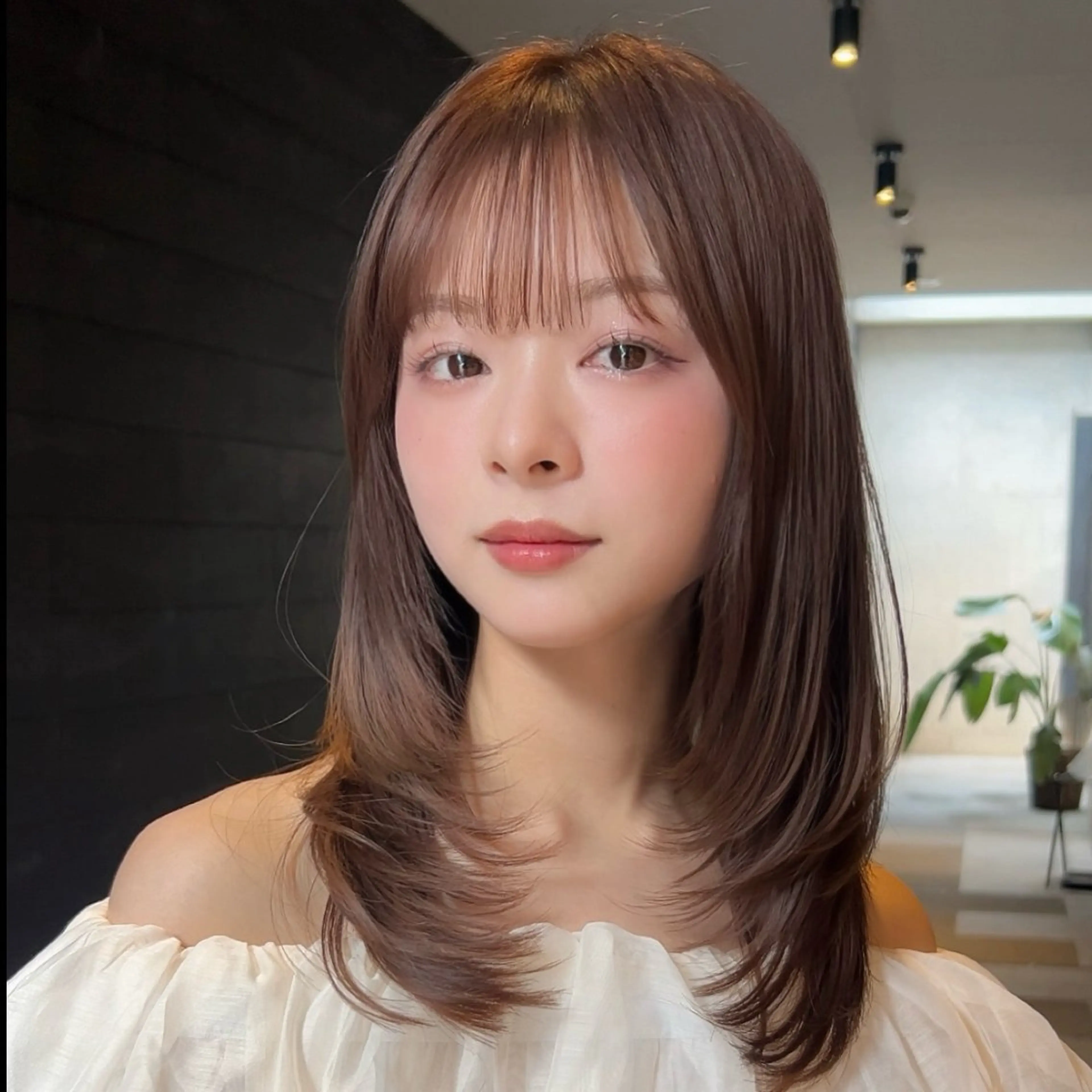 ミディアム レイヤーカット カット ヘアカラー トリートメント ヘアセット 🌸透明感/レイヤー / 栗林 彩🌸のヘアスタイル