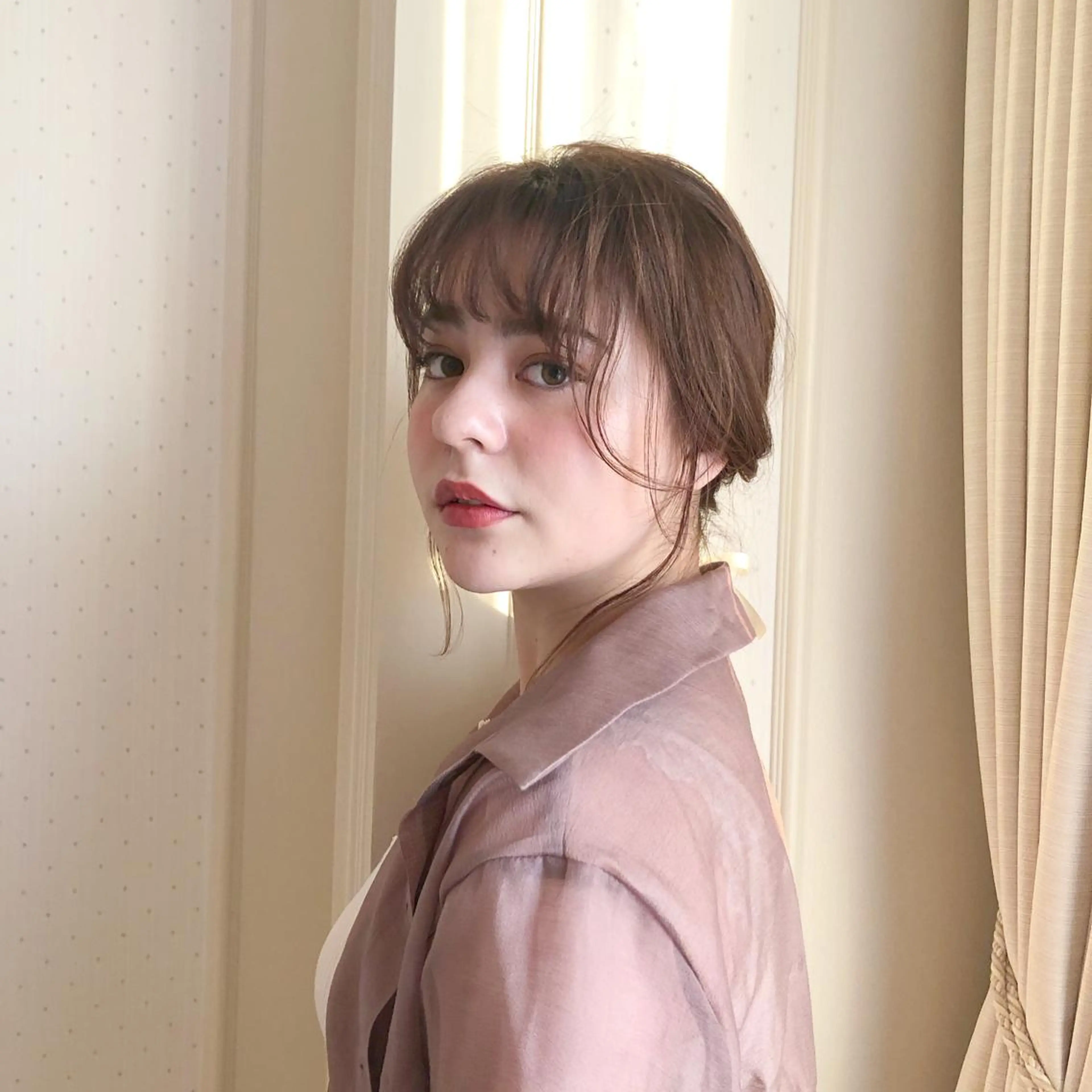 ミディアム カラー ヘアアレンジ 梅本 佳奈のヘアスタイル