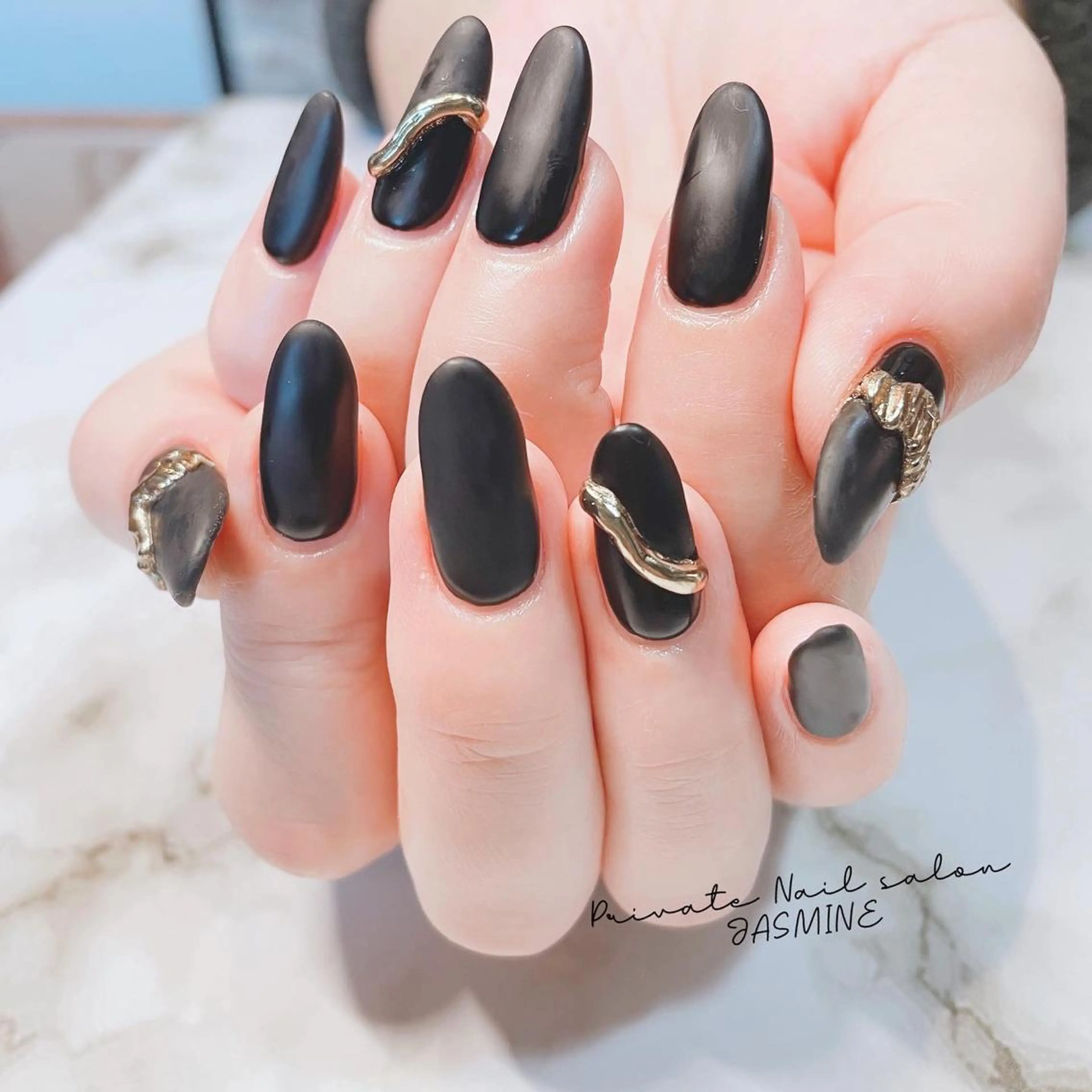 ネイル アートネイル マットネイル ミラーネイル Nail salon JASMINEのネイルデザイン