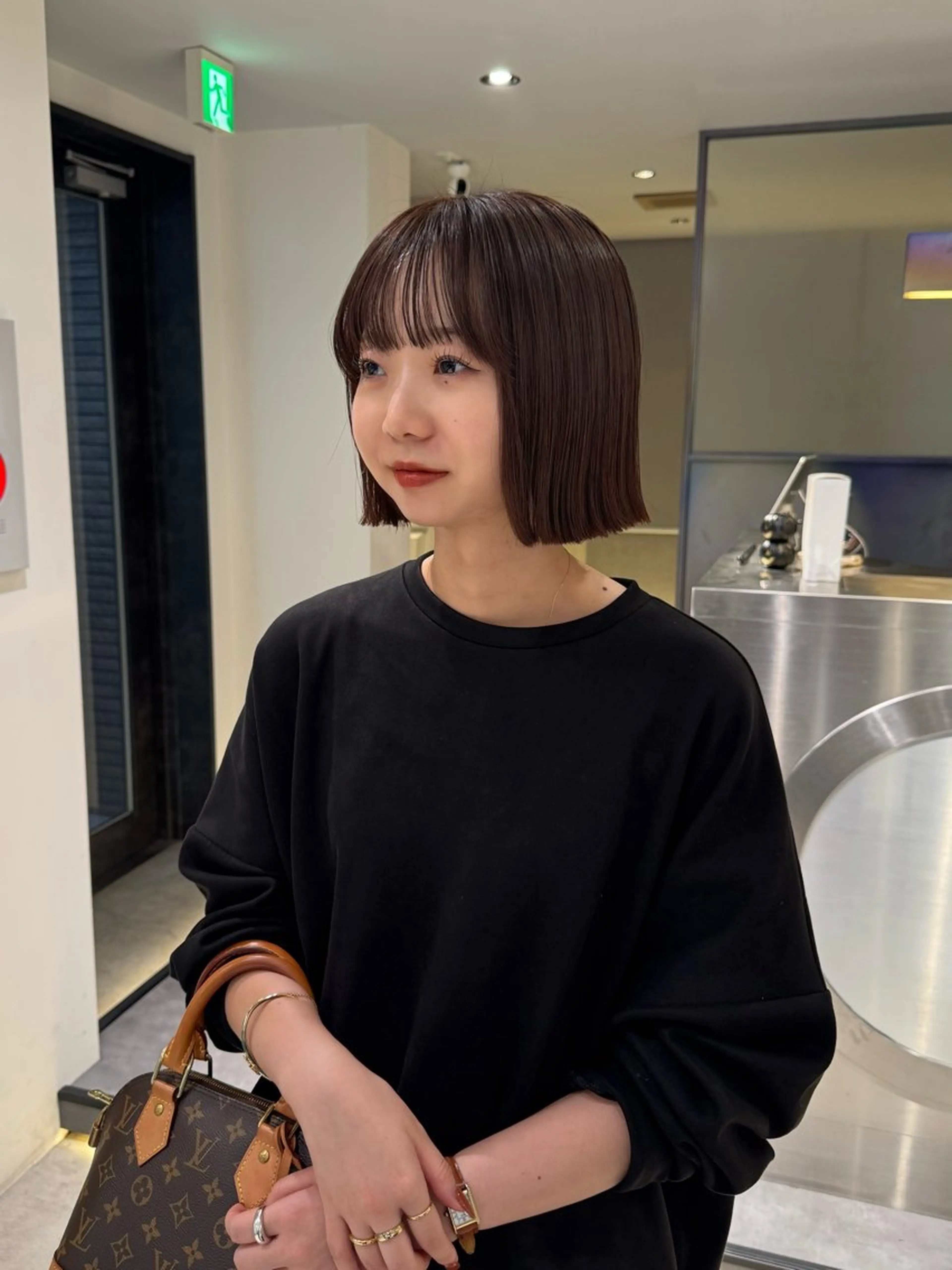 ショート カラー ブラウンカラー オリーブブラウン ボブ 🌿パーマ/ボブ/ レイヤー/Mikiのヘアスタイル