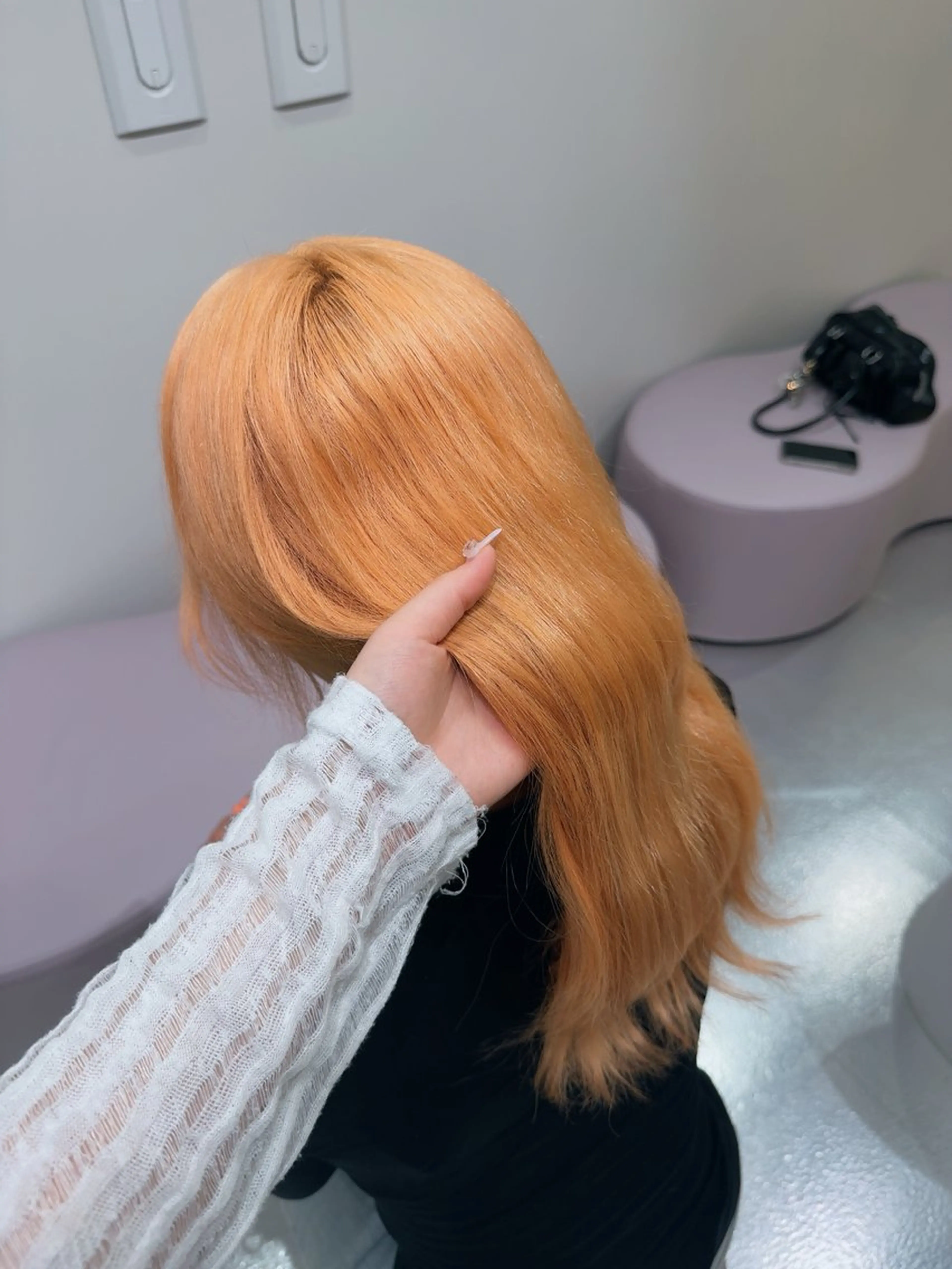 ロング カラー オレンジ ヘアカラー ozaki renaのヘアスタイル