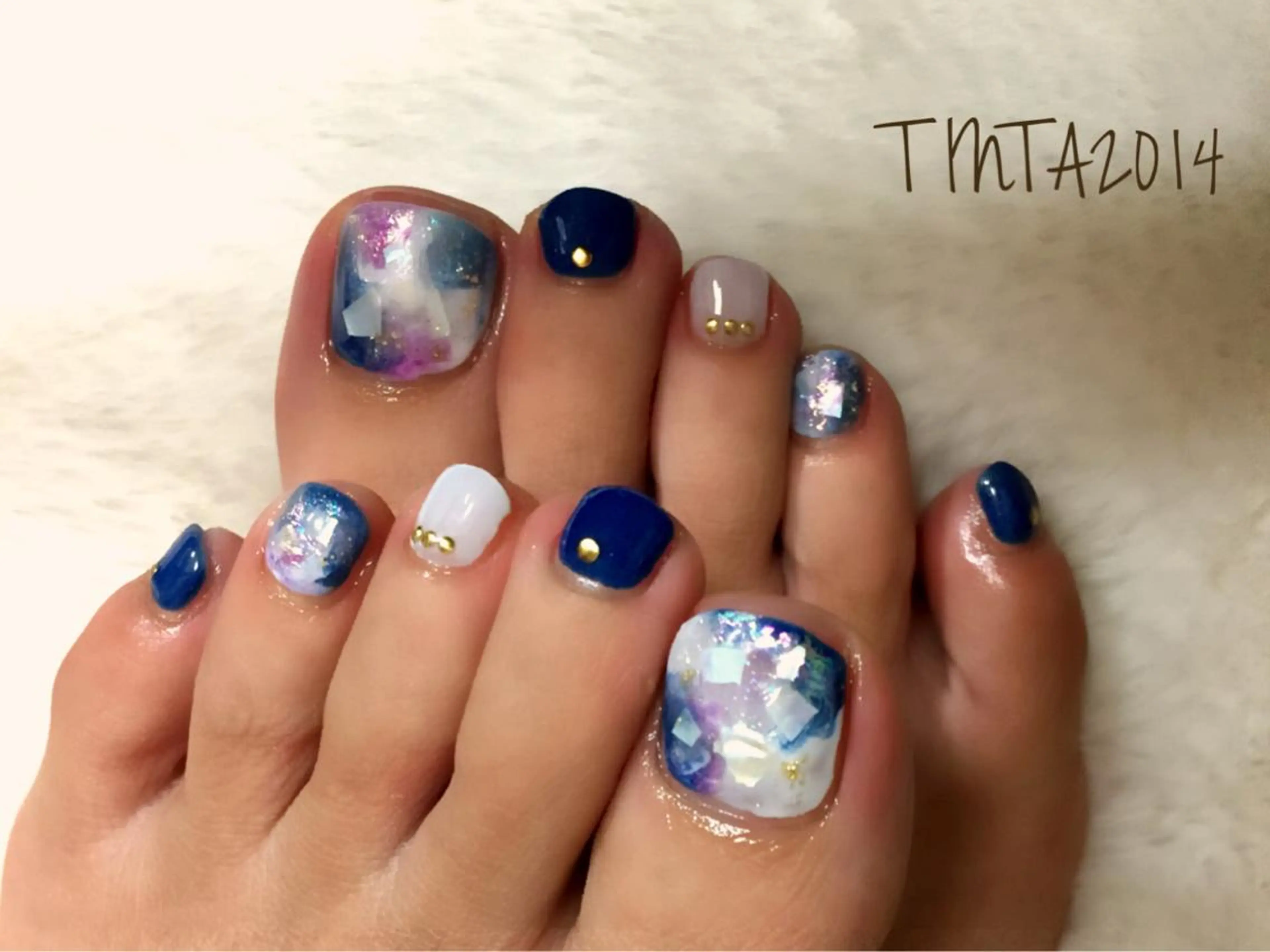 ネイル ネイビー ニュアンスネイル ネイルサロン ティンタ所属・馬場 典子のネイルデザイン