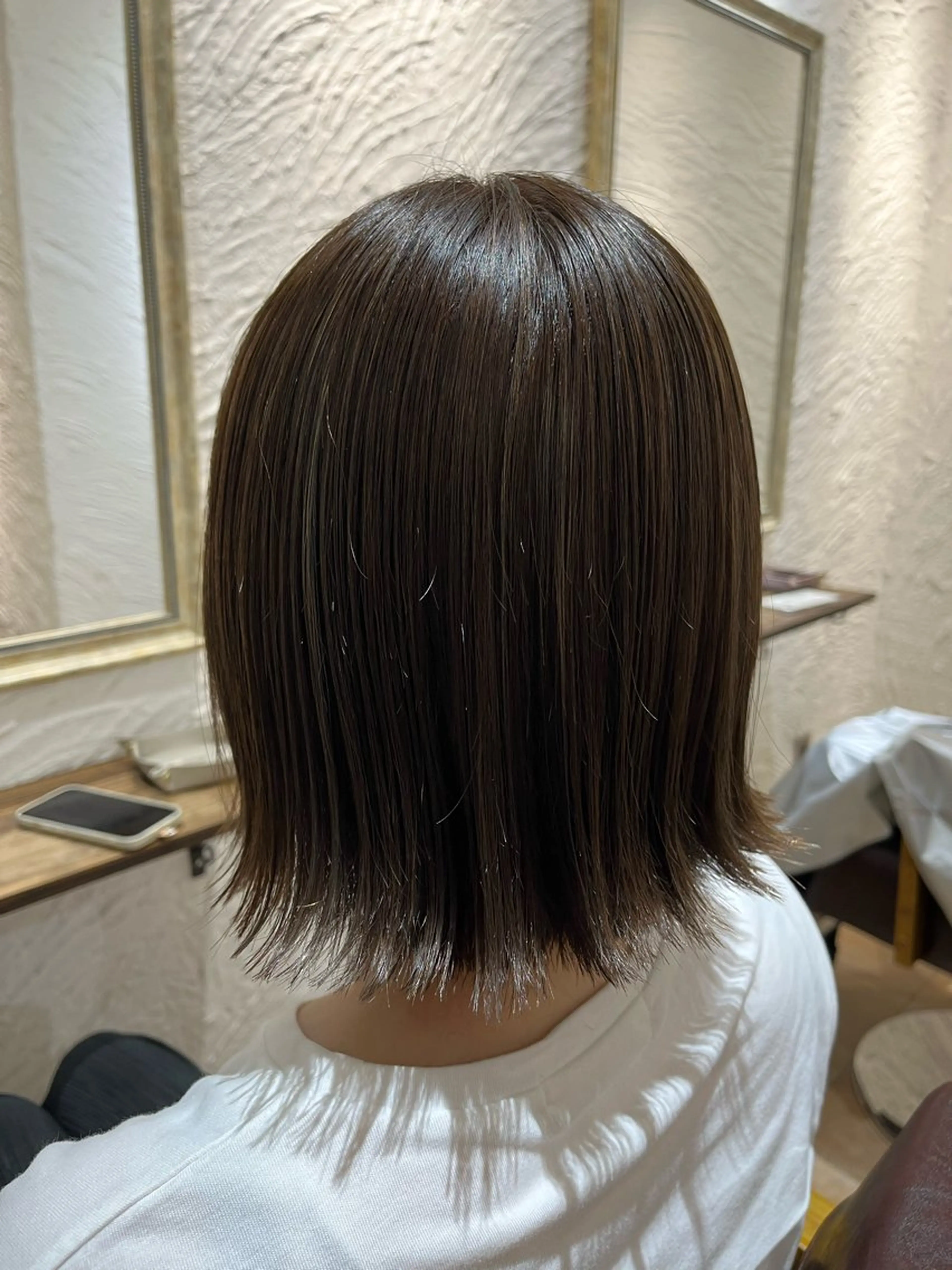 ミディアム カラー ハイライトカラー ボブ ハイライト 外ハネヘア カット ヘアカラー トリートメント 🌈透明感カラー🌈 🌟吉田祐介🌟のヘアスタイル