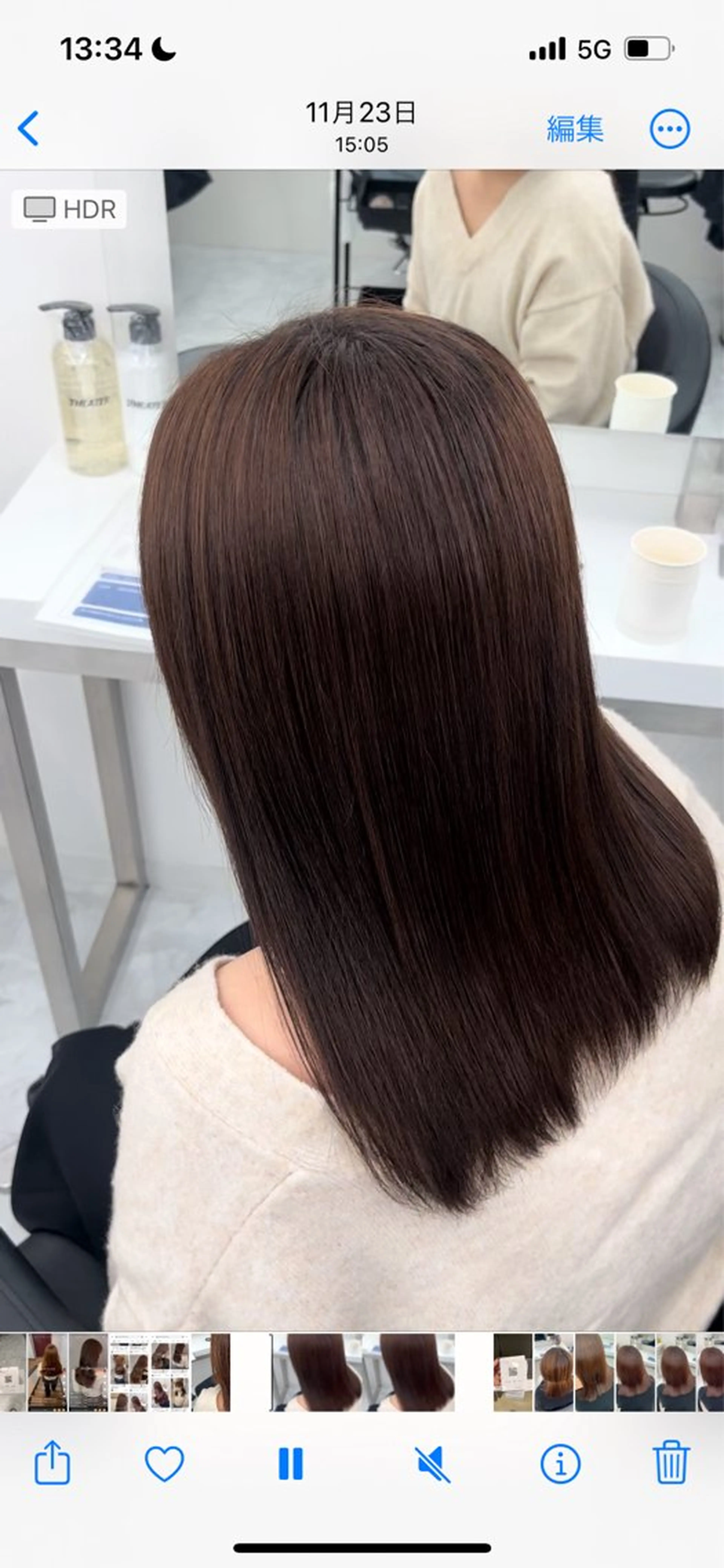 セミロング カット ヘアカラー トリートメント ♡ナチュラルガーリー ♡ベージュ♡RINAのヘアスタイル