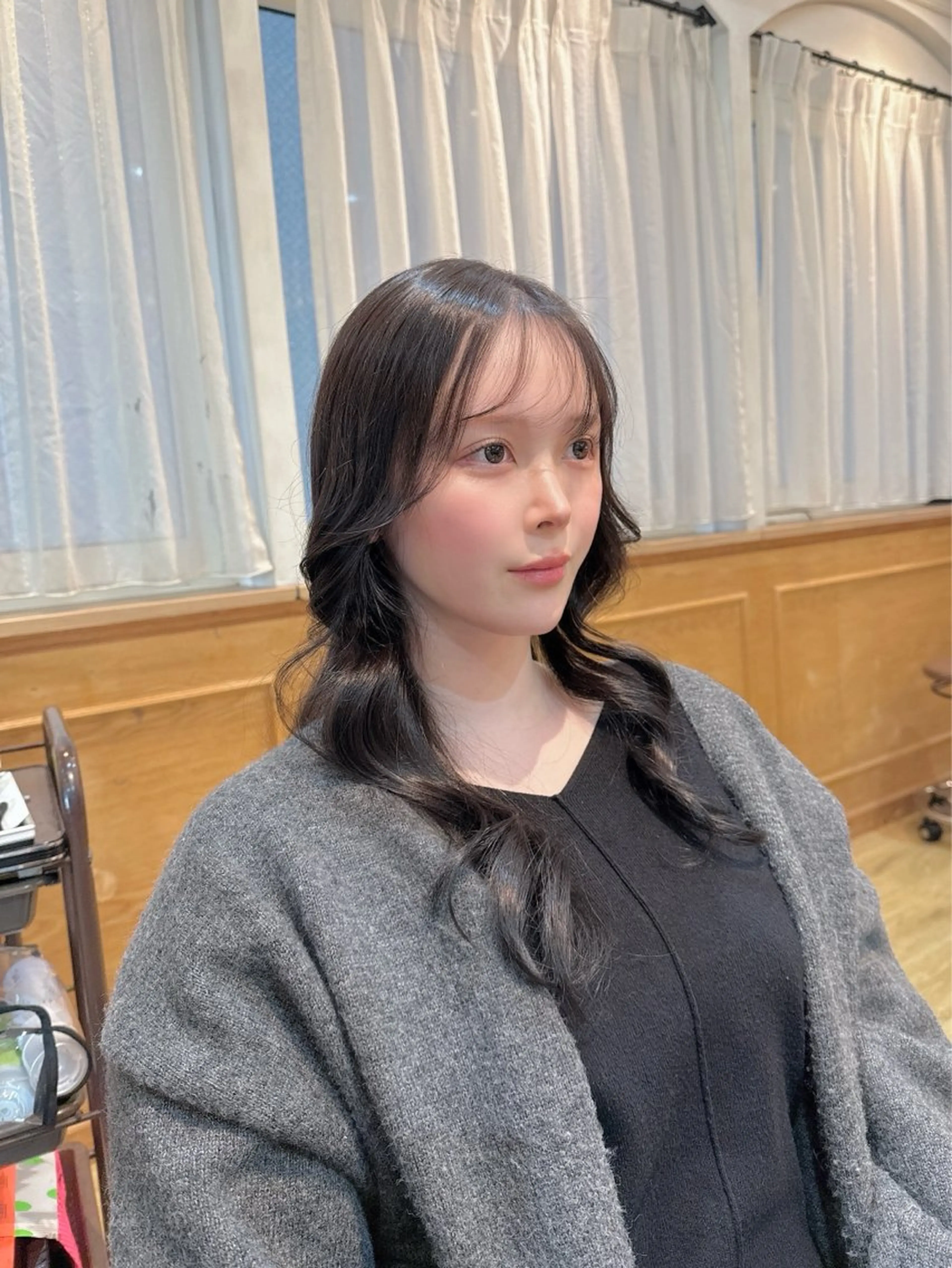 ロング アッシュ アッシュグレー カット ヘアカラー ヘアメイク美容師 🦋サカモトレナ🦋のヘアスタイル