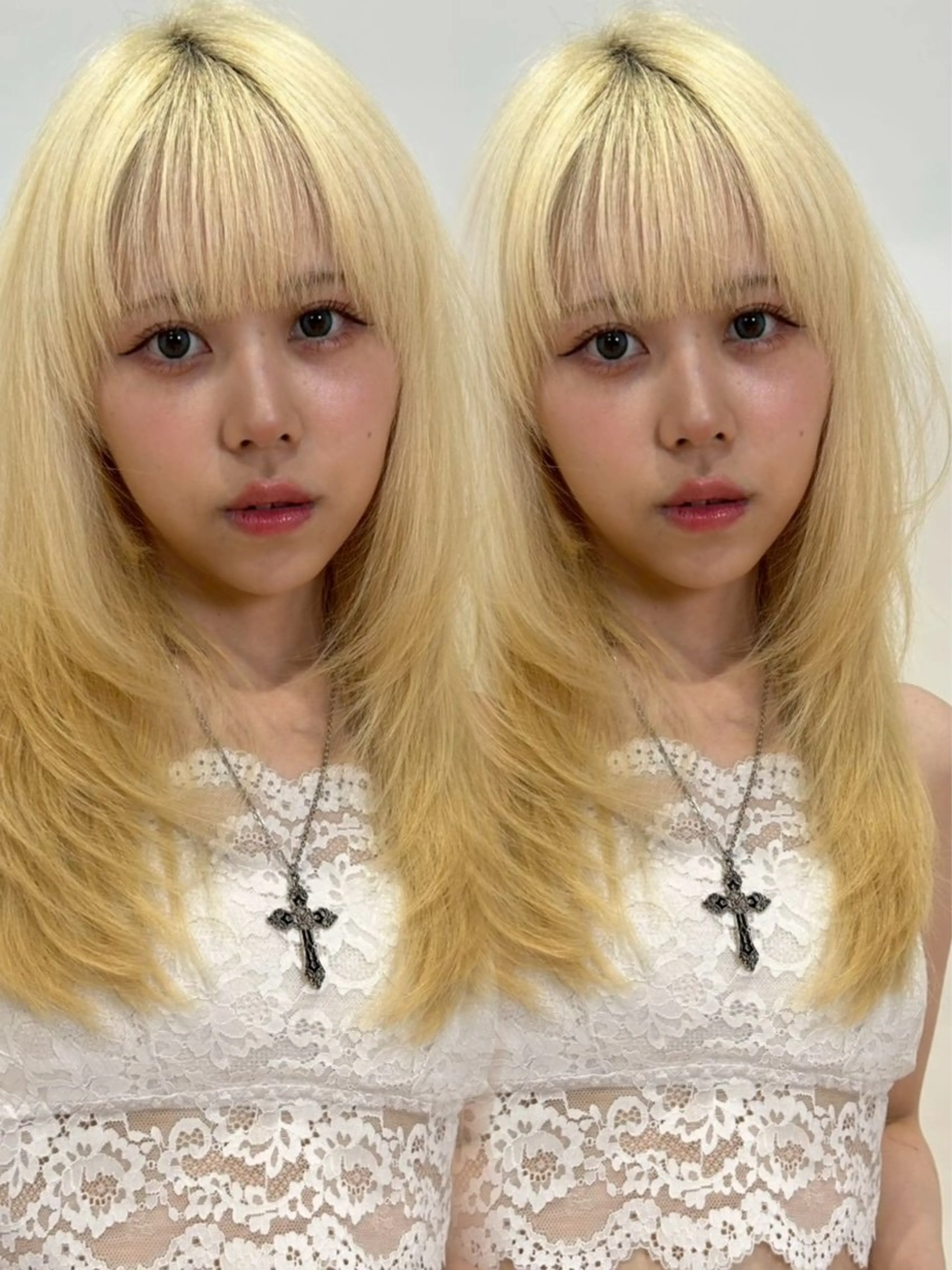 ロング レイヤーカット 小顔カット HINA 仙台/ レイヤー/縮毛矯正のヘアスタイル