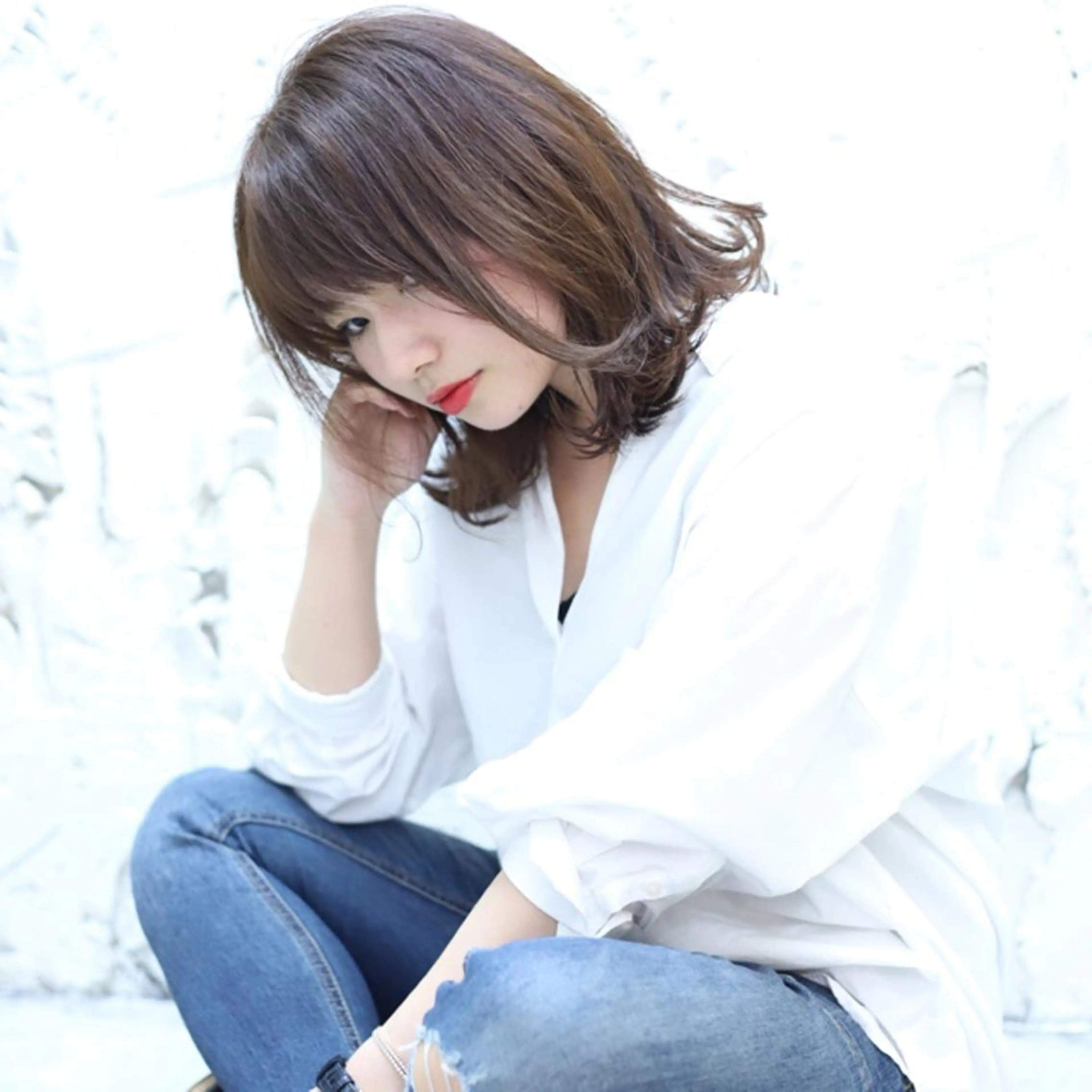 ミディアム 中山 泰徳のヘアスタイル