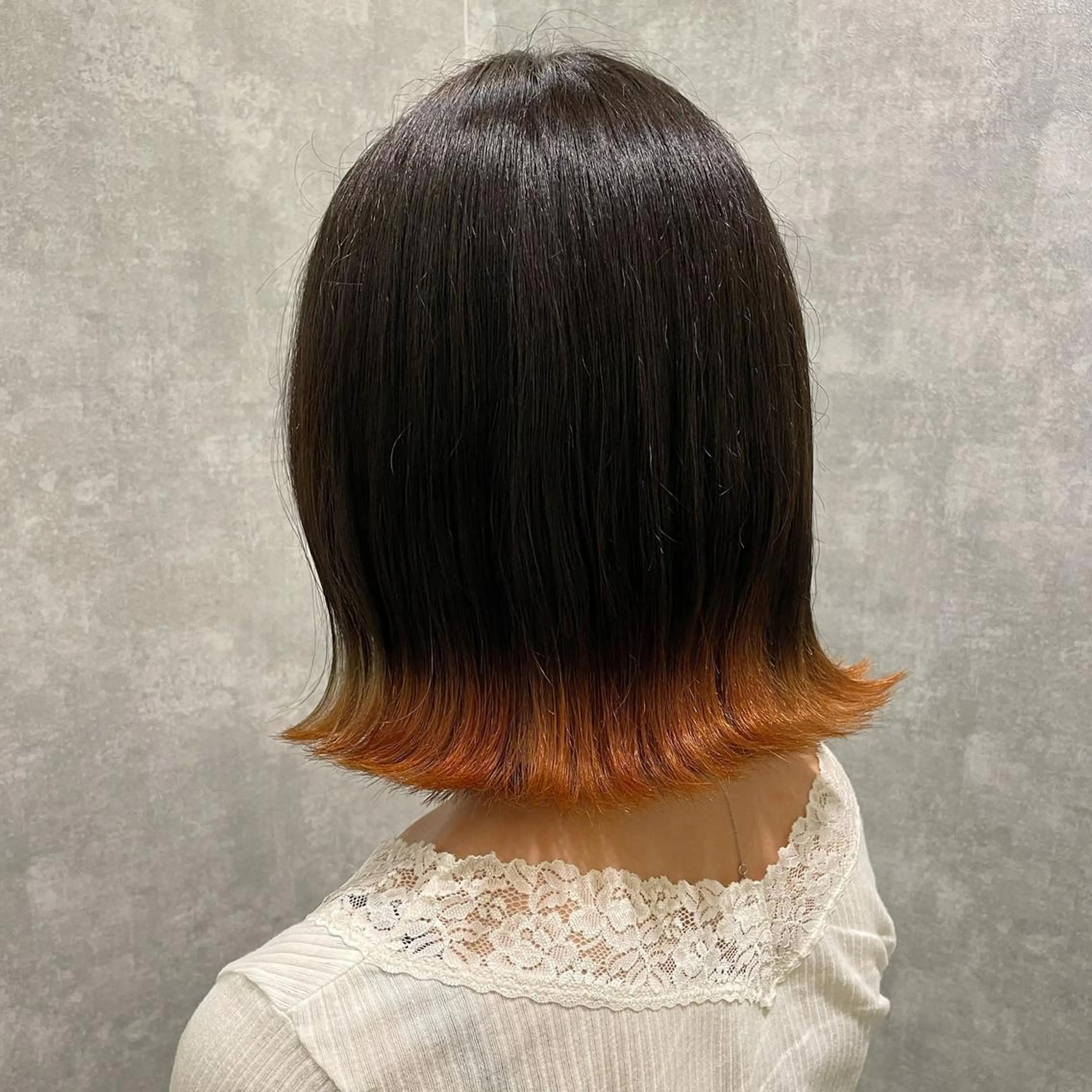 ミディアム カラー カット ヘアカラー トリートメント 【完全個室】髪質改善 暖色カラー/山崎唯奈のヘアスタイル