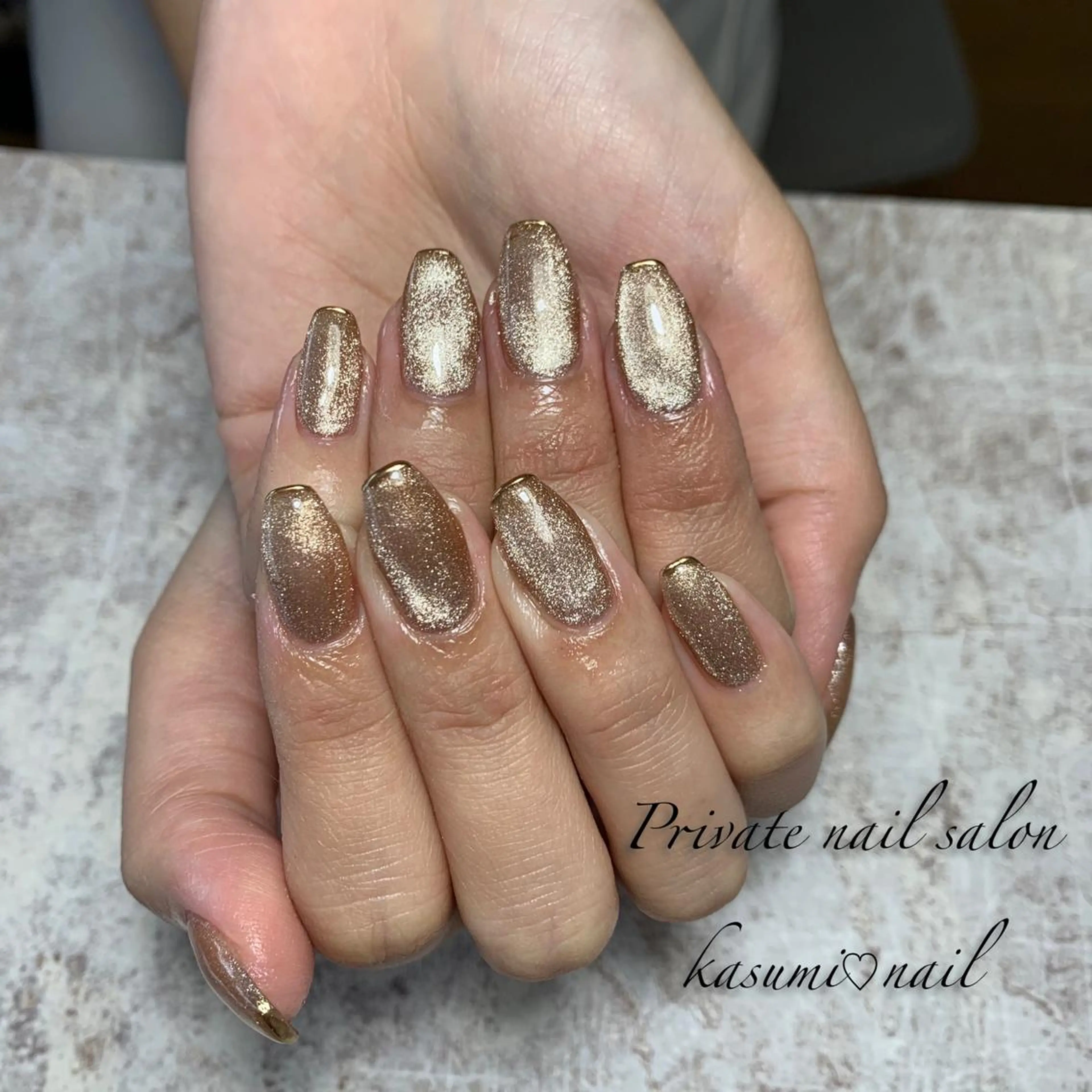 ネイル マグネットネイル ミラーネイル ニュアンスネイル 冬ネイル KASUMI♡ Nailのネイルデザイン
