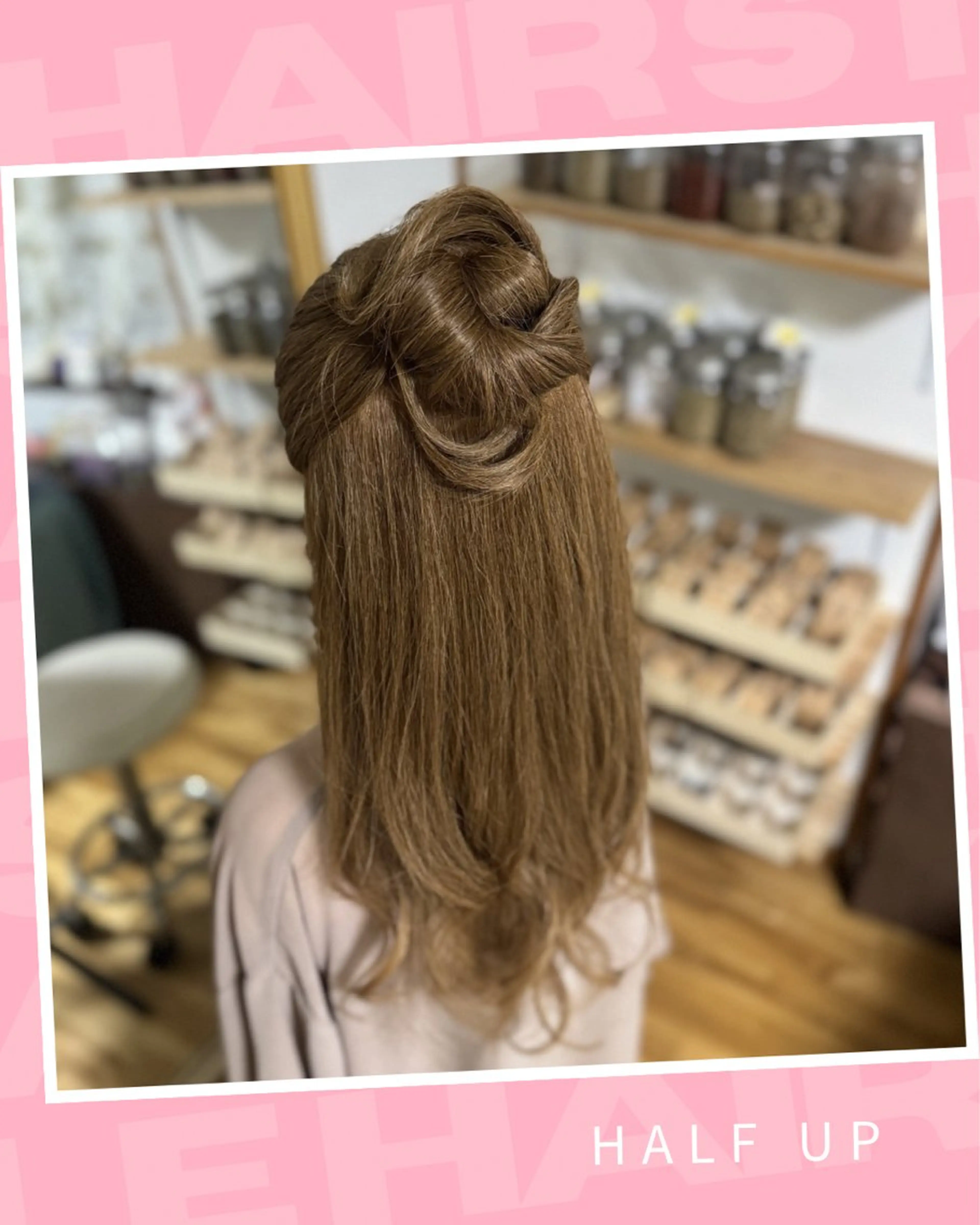セミロング ヘアアレンジ ハーフアップ エクステ Yamauchi natsumiのヘアスタイル