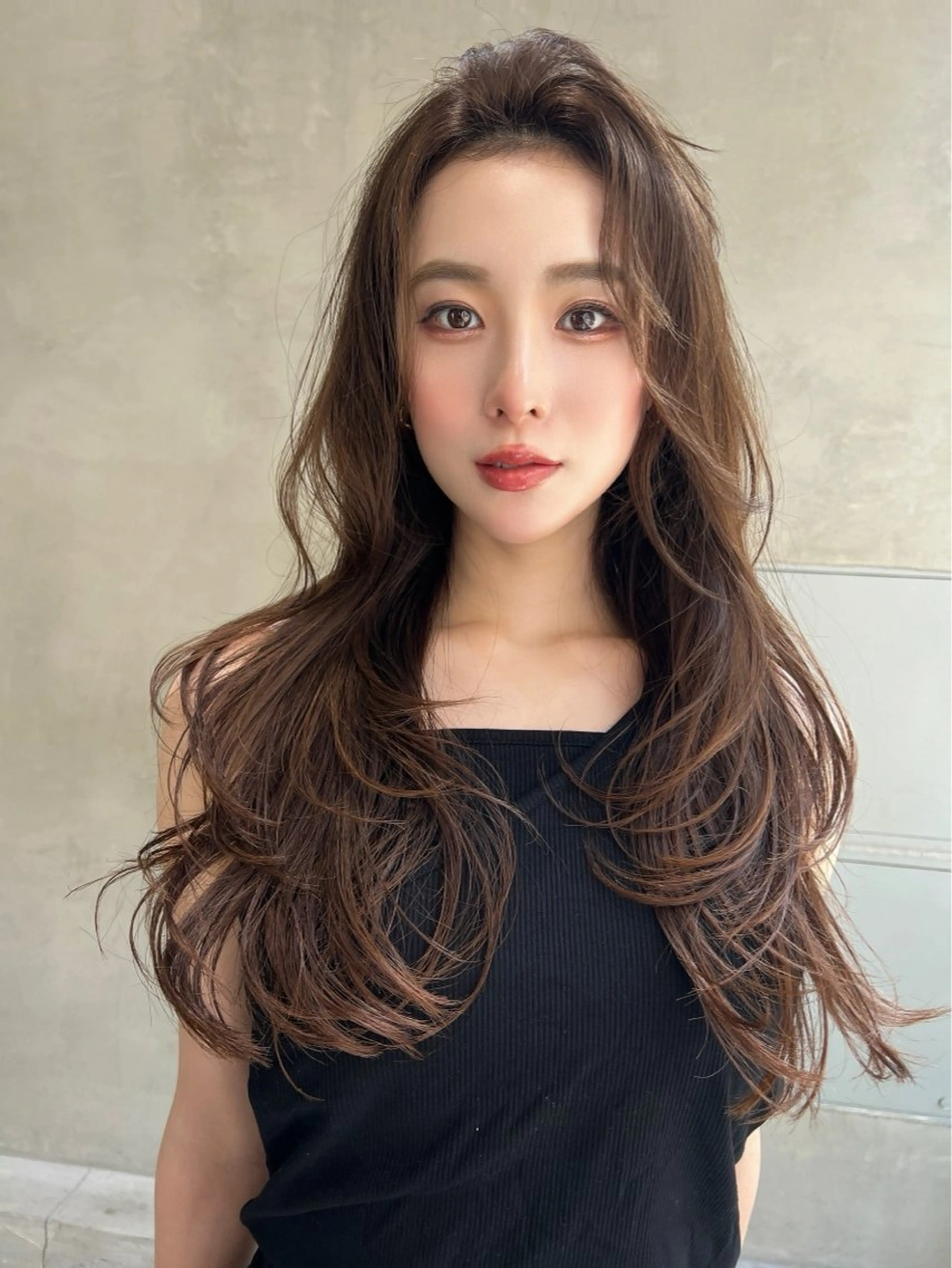 セミロング カラー 🦋韓国/暖色カラー RENA🦋のヘアスタイル