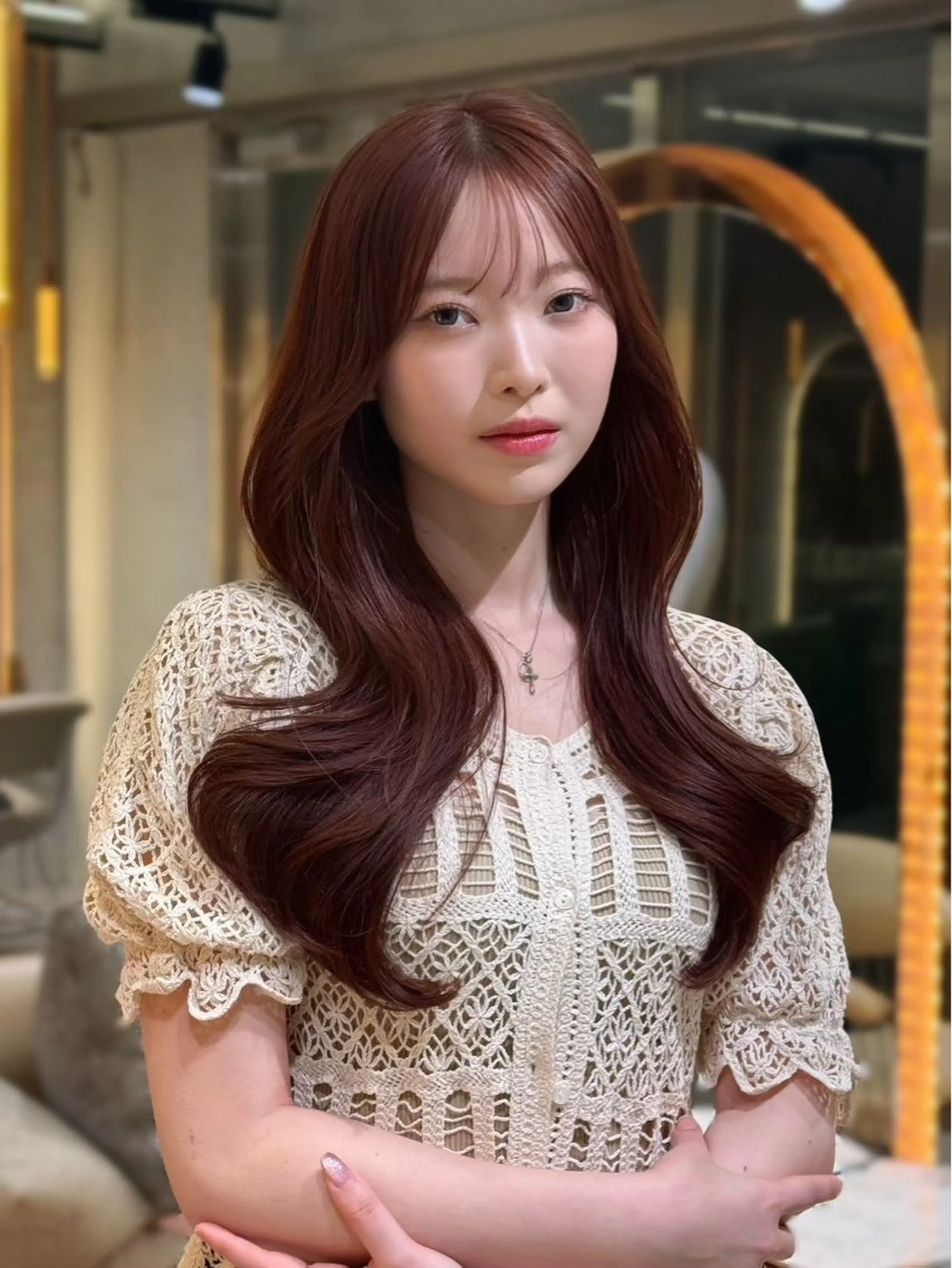 ロング カラー カット ヘアカラー トリートメント 韓国レイヤー× 艶髪 池袋/ハナ🌷のヘアスタイル