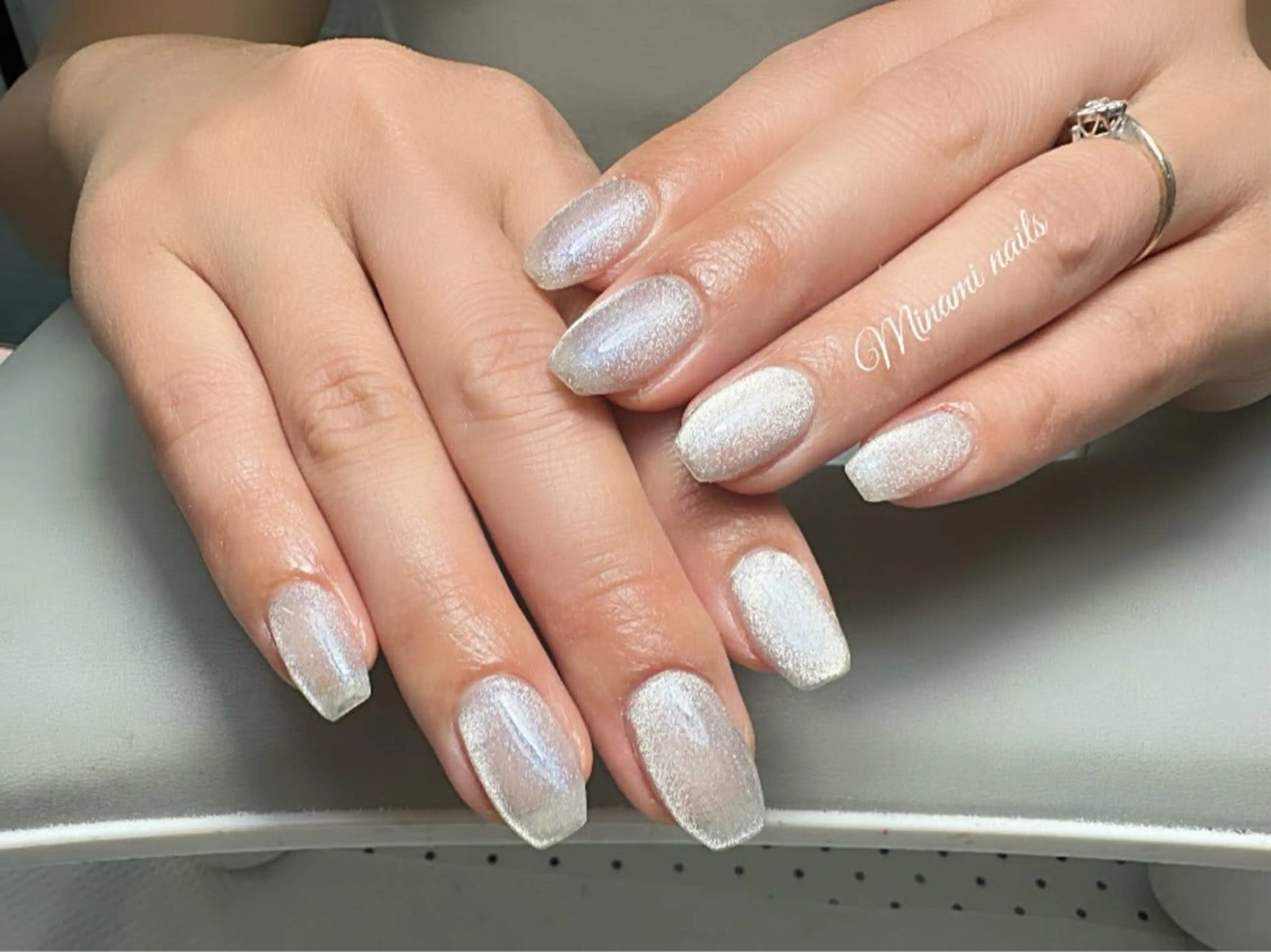 ネイル アートネイル オーロラネイル ガーリー キラキラネイル 韓国ネイル Minami Nailsのネイルデザイン