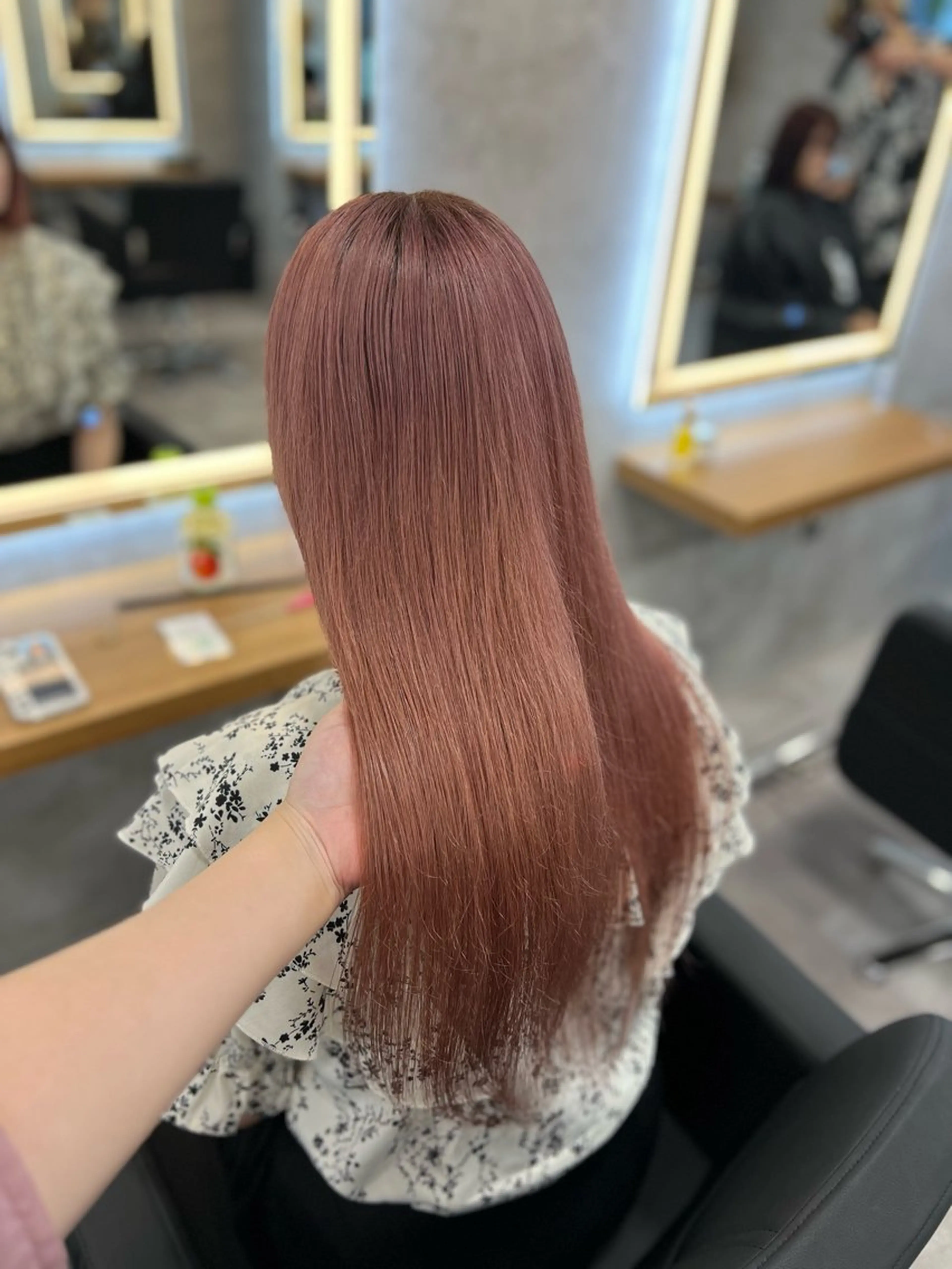 ロング カラー ベージュカラー ピンクカラー ピンクベージュ 💖札幌カラー 指名No.1💖玲奈のヘアスタイル