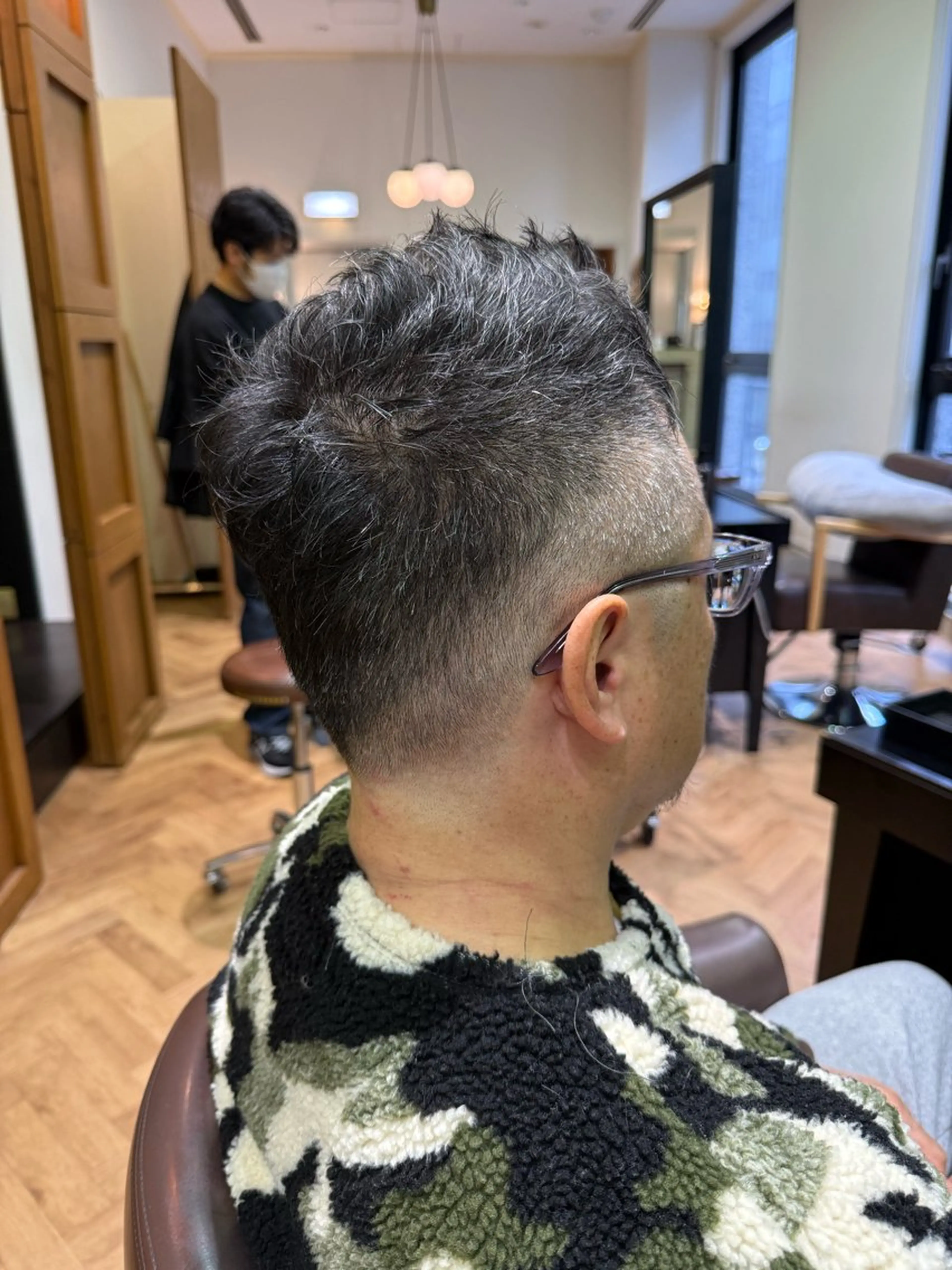 ショート メンズ フェードカット モヒカン ソフトモヒカン 溝口 槙里也のヘアスタイル