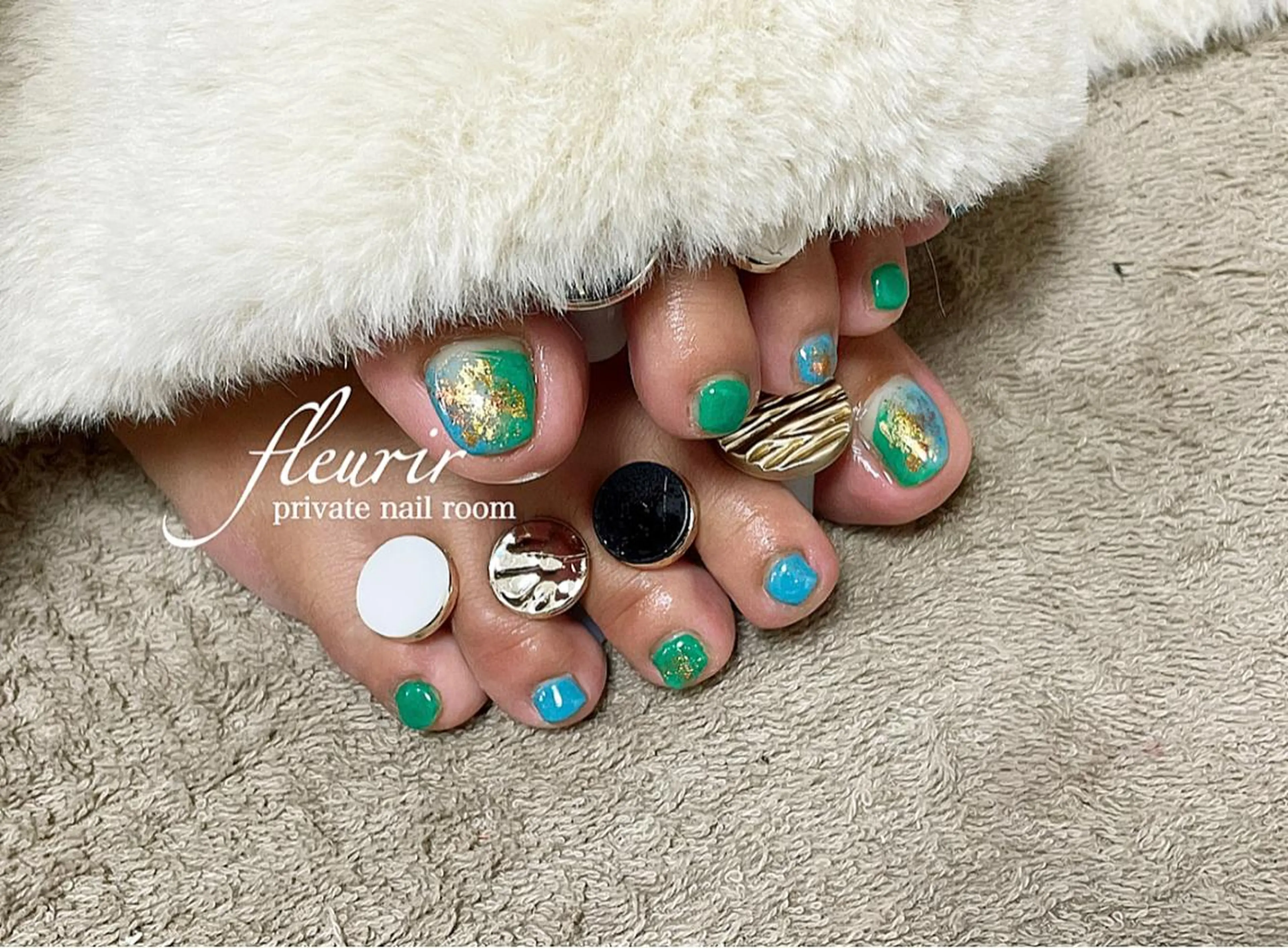 ネイル アートネイル フットネイル フルリール 【プライベートサロンのネイルデザイン