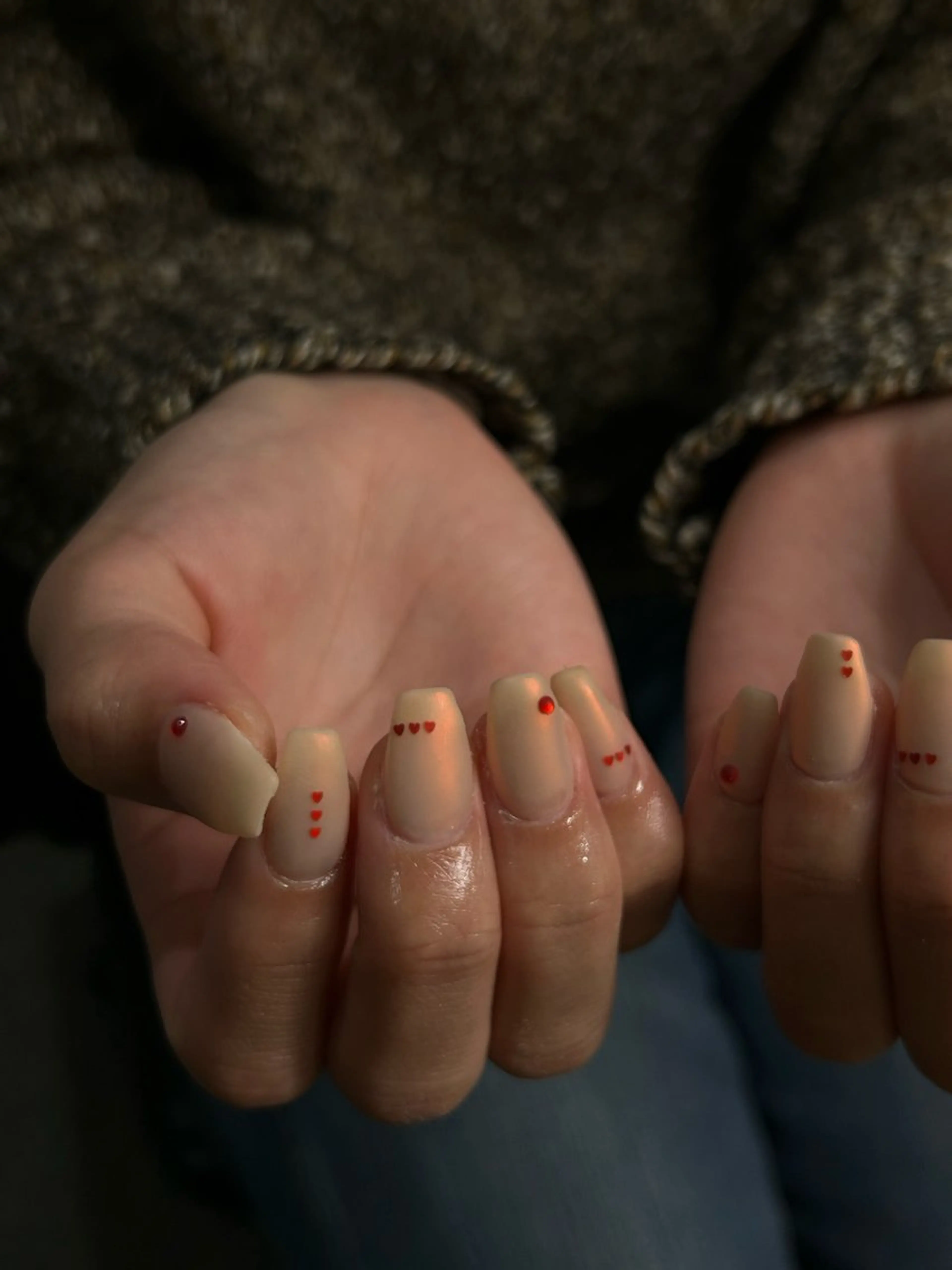 ネイル オーロラネイル マットネイル ニュアンスネイル シンプルネイル sakae yurinaのネイルデザイン