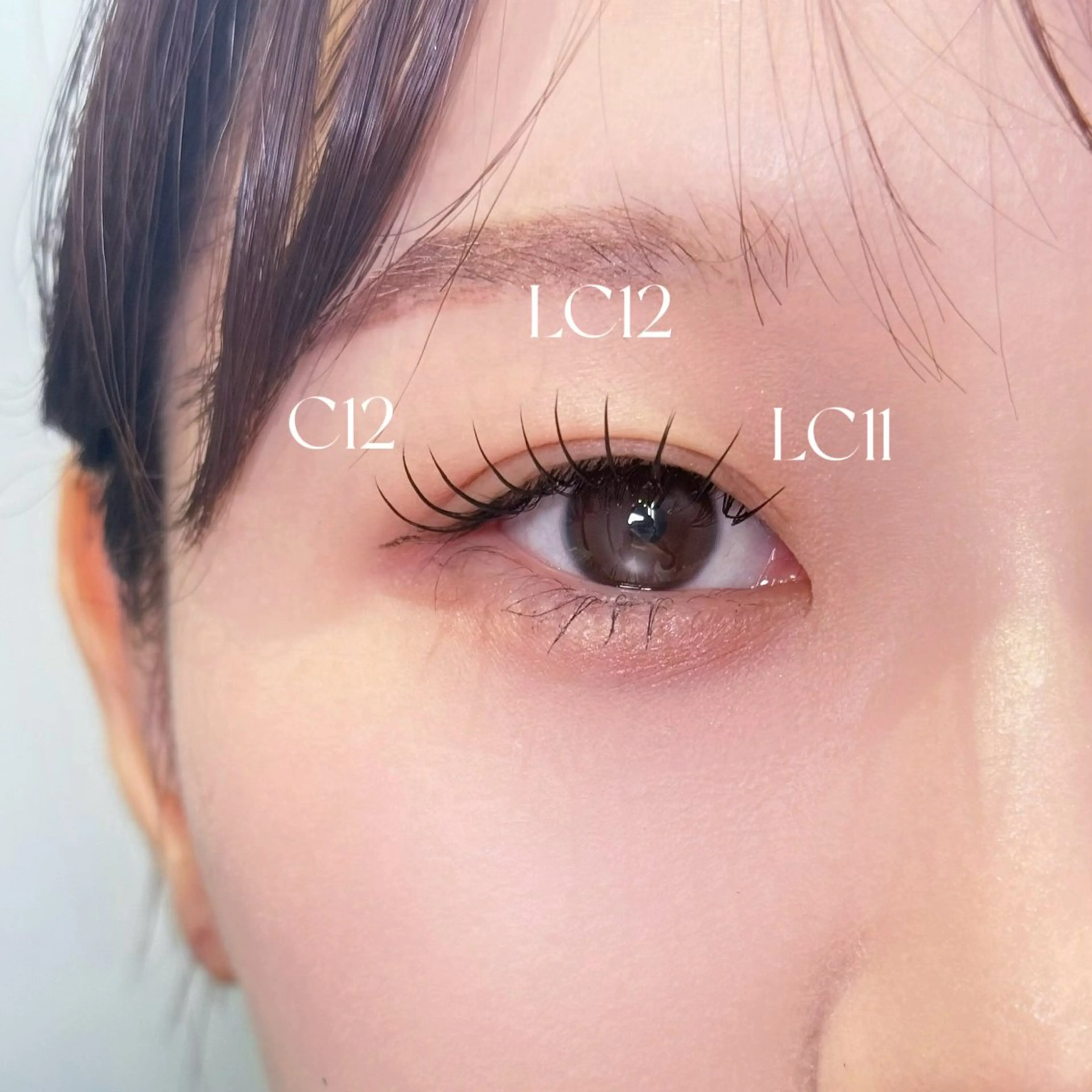 マツエク・マツパ 束感まつ毛 Cカール フラットラッシュ ナチュラル 一重×まつ毛パーマ マツエク 梅津/cherien 渋谷・明治神宮前のマツエク・マツパデザイン