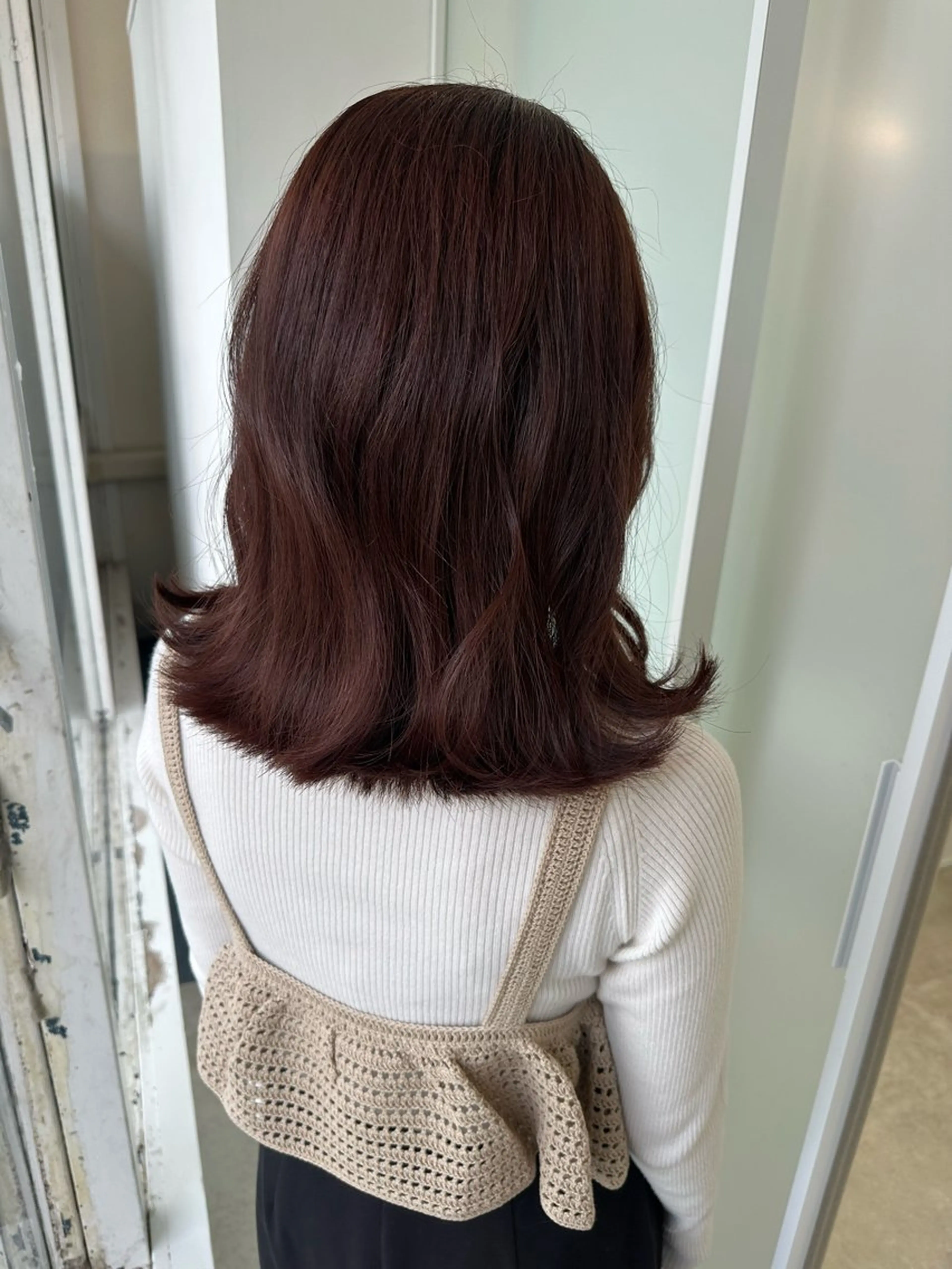 ミディアム カラー ヘアカラー トリートメント レイヤー/ナチュラル 💐nao.のヘアスタイル