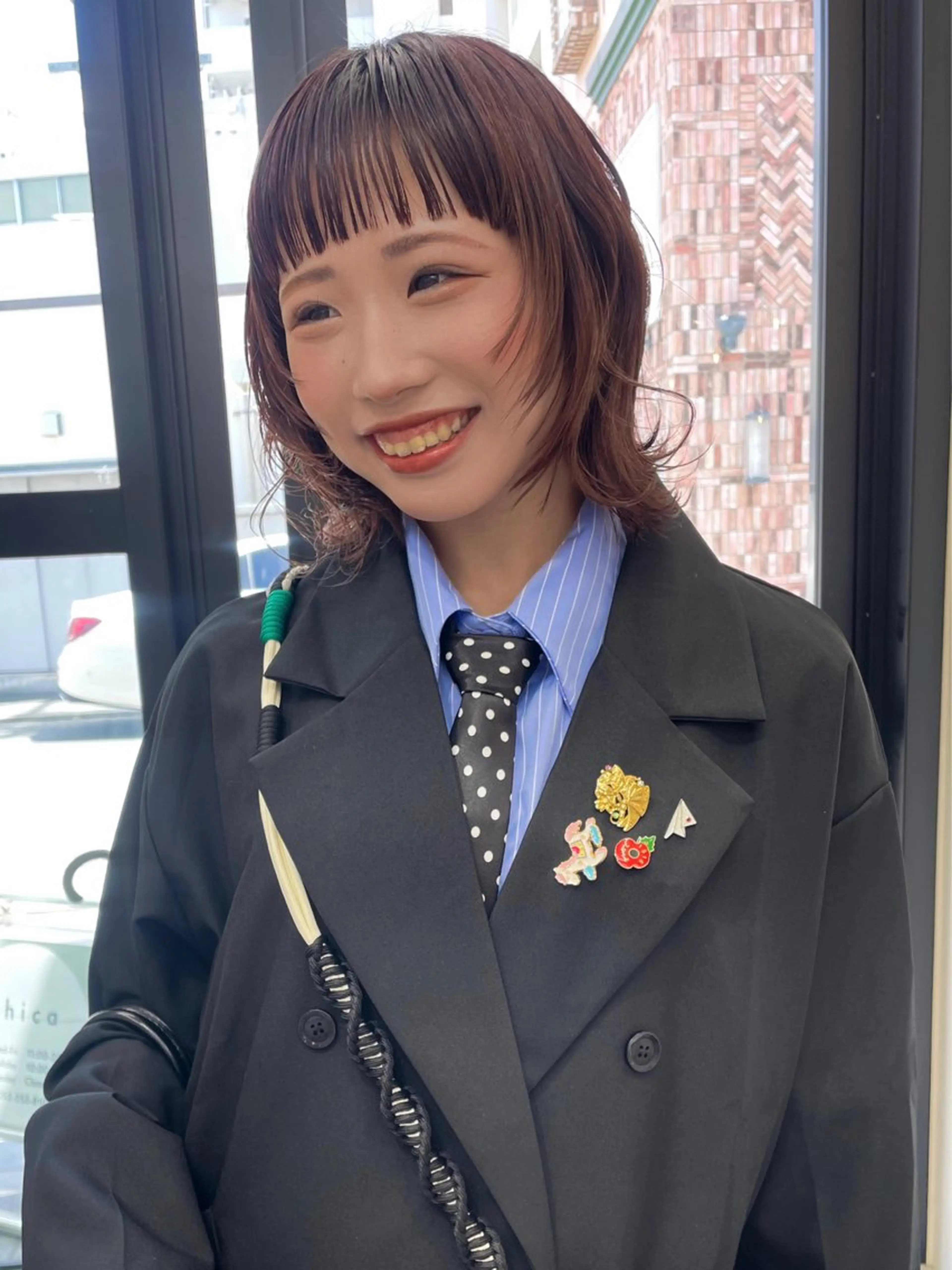 ミディアム ボブカットモデル/パ ーマ/harunaのヘアスタイル