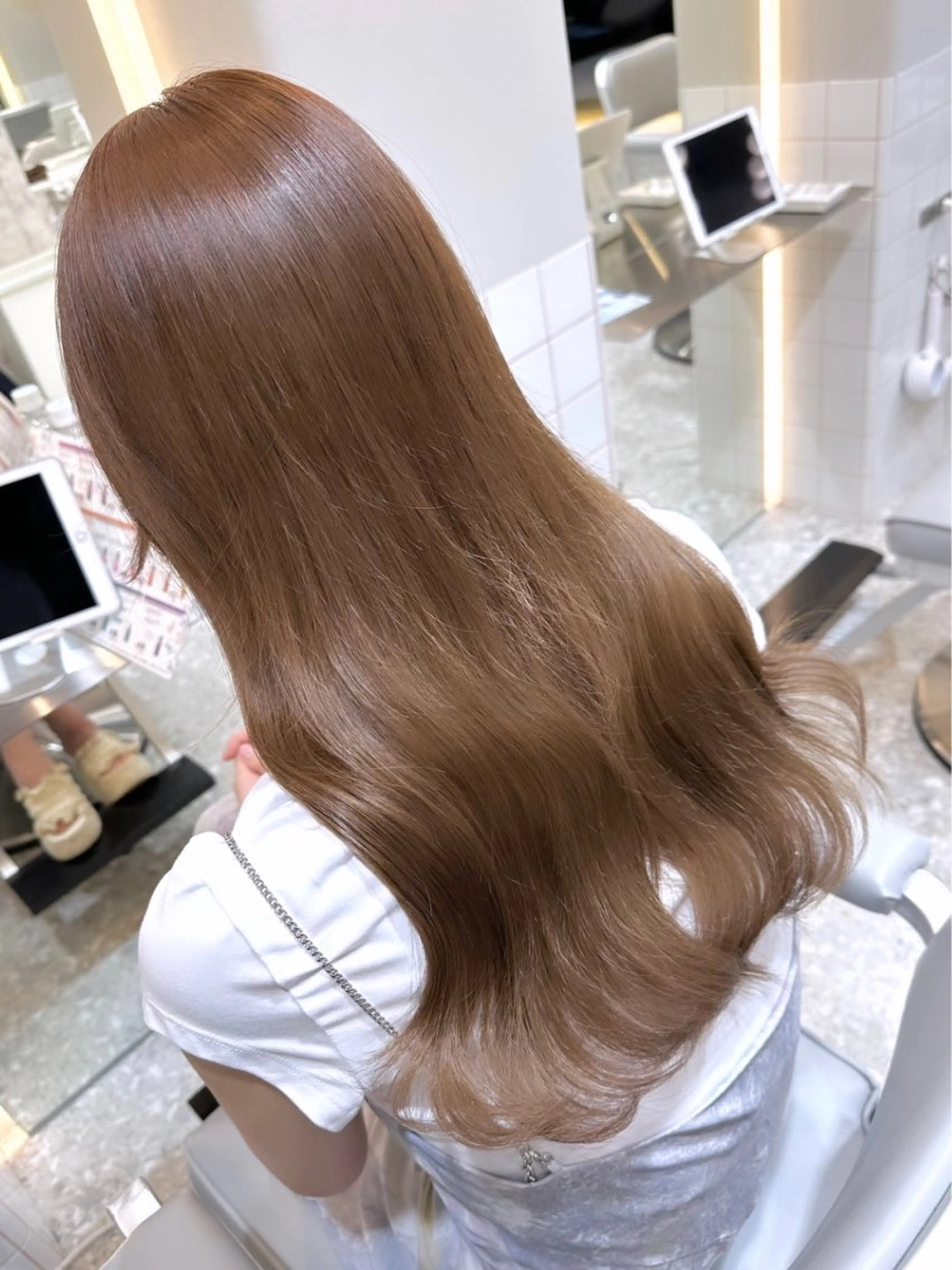 セミロング カラー ヘアカラー トリートメント ヘッドスパ 髪質改善/韓国ヘア レイヤー/新宿/ロミのヘアスタイル