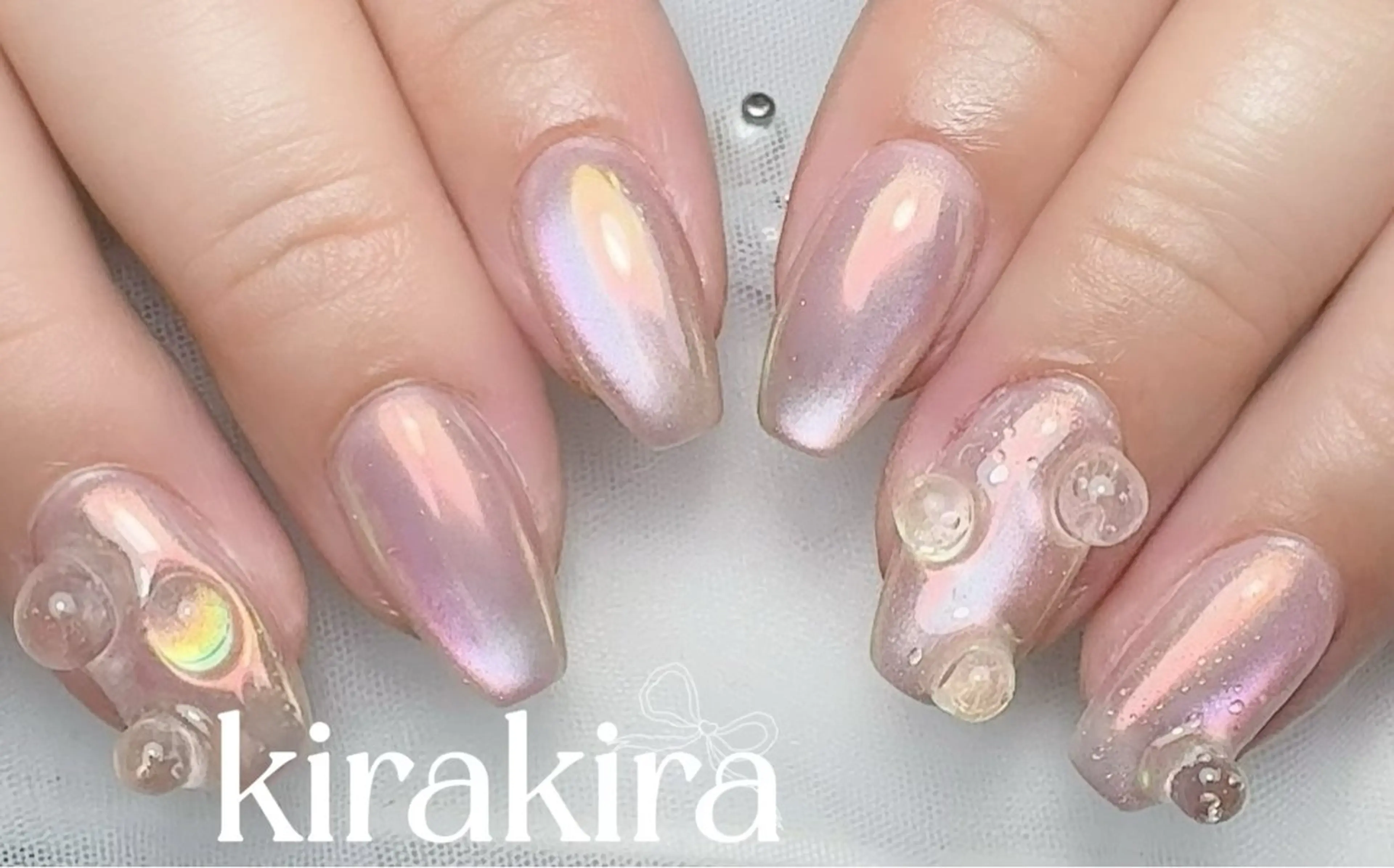ネイル 入学式 フットネイル 卒業式 キラキラネイル マグネットネイル Kirakira Nail salonのネイルデザイン