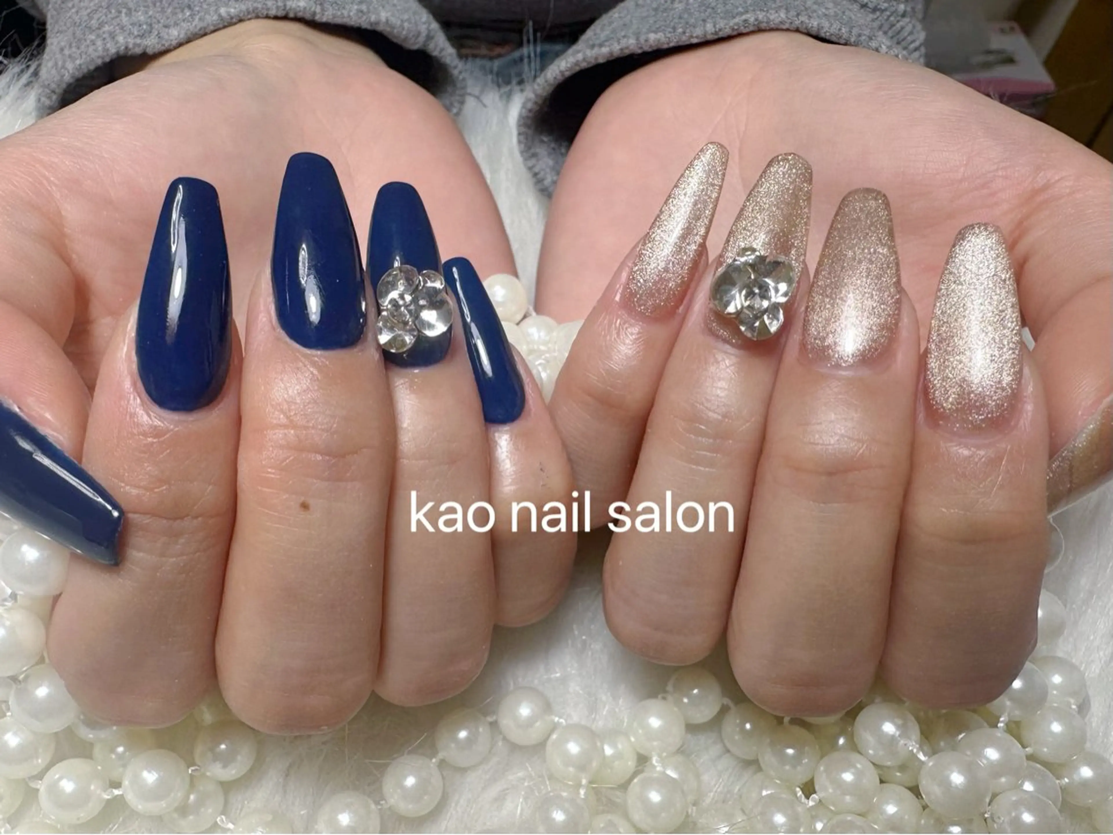 ネイル ハンドネイル kao nail マグネット/長さだしのネイルデザイン
