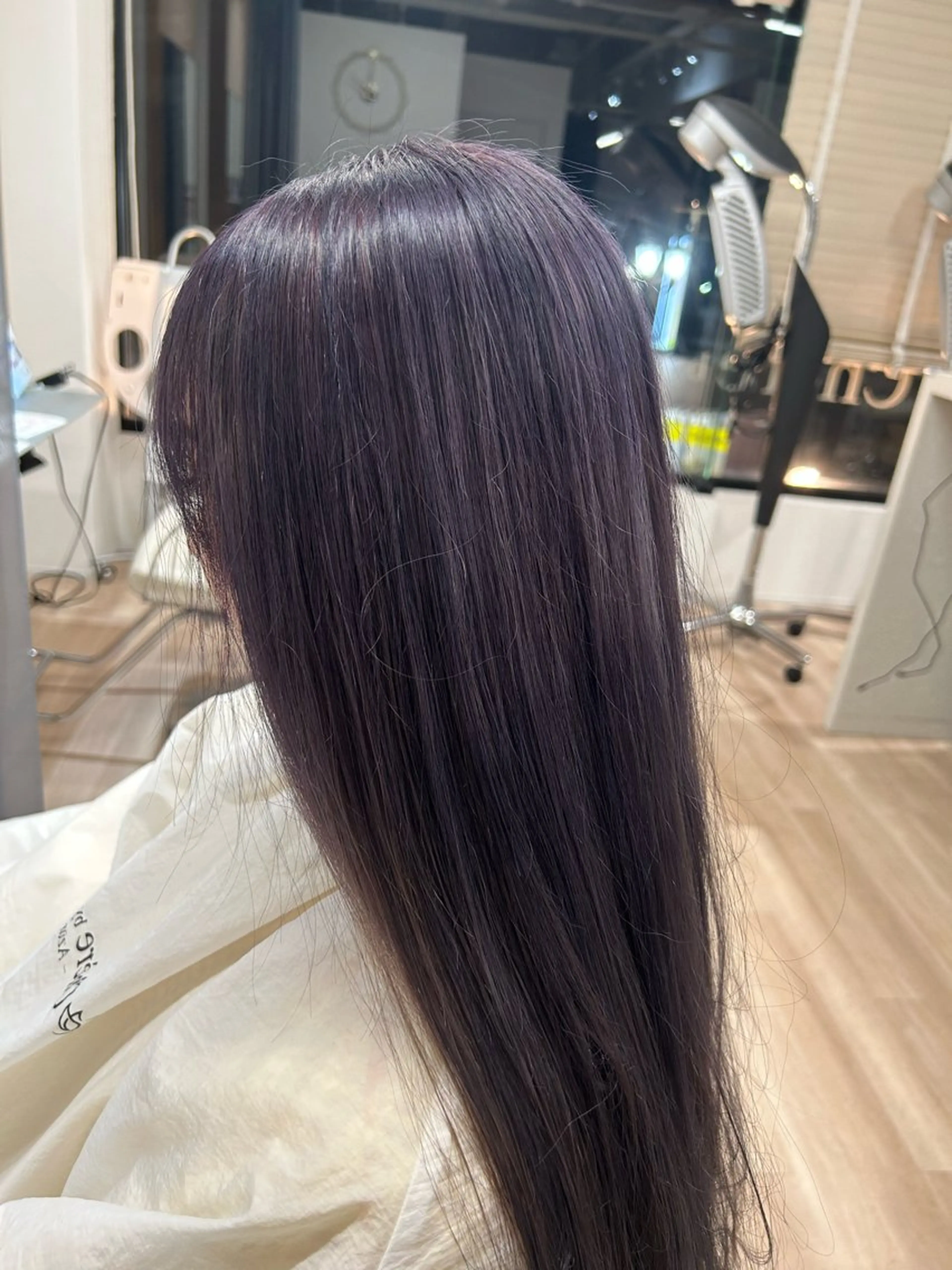 ロング カラー アッシュ ブリーチ ラベンダーカラー 髪質改善/ショート ボブ/chere狭山のヘアスタイル