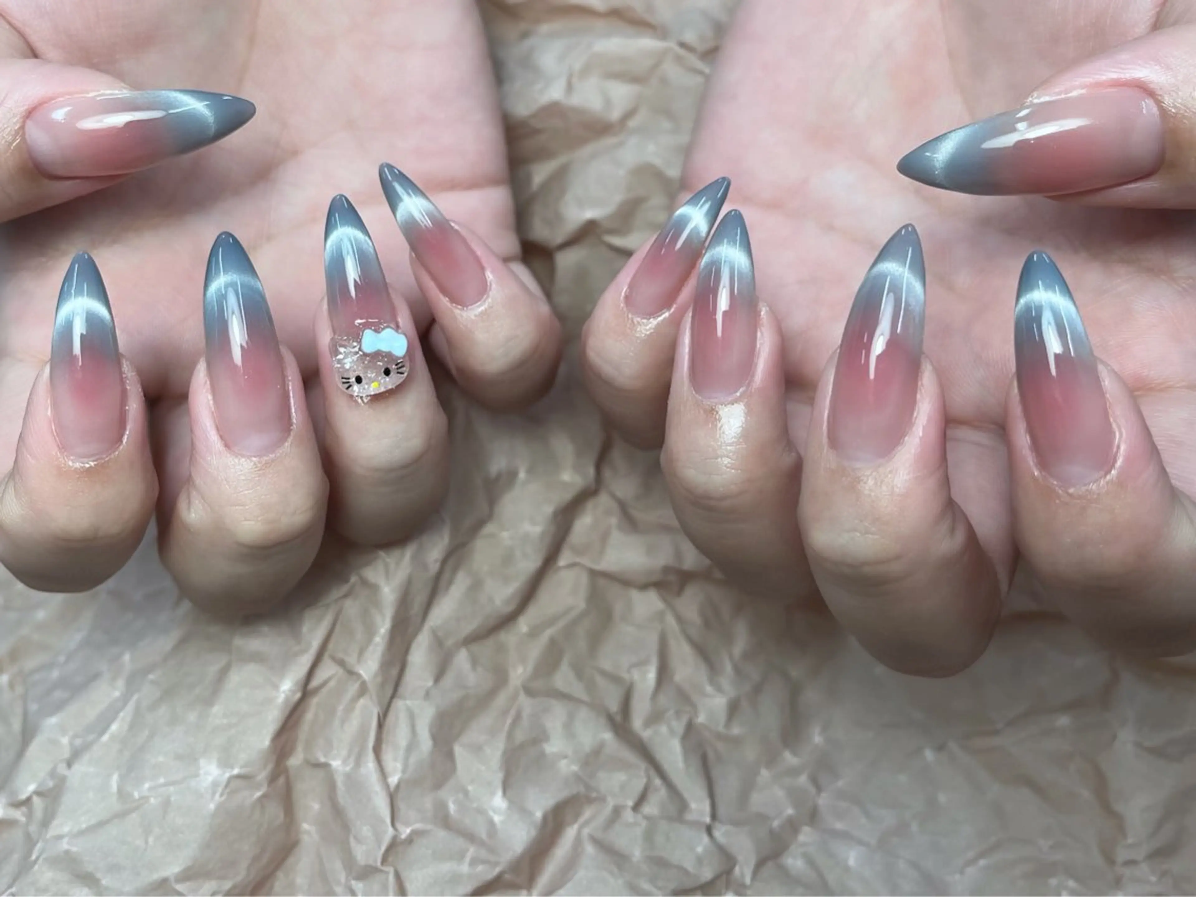 ネイル チークネイル マグネットネイル ToliyDeliy Nail Salonのネイルデザイン