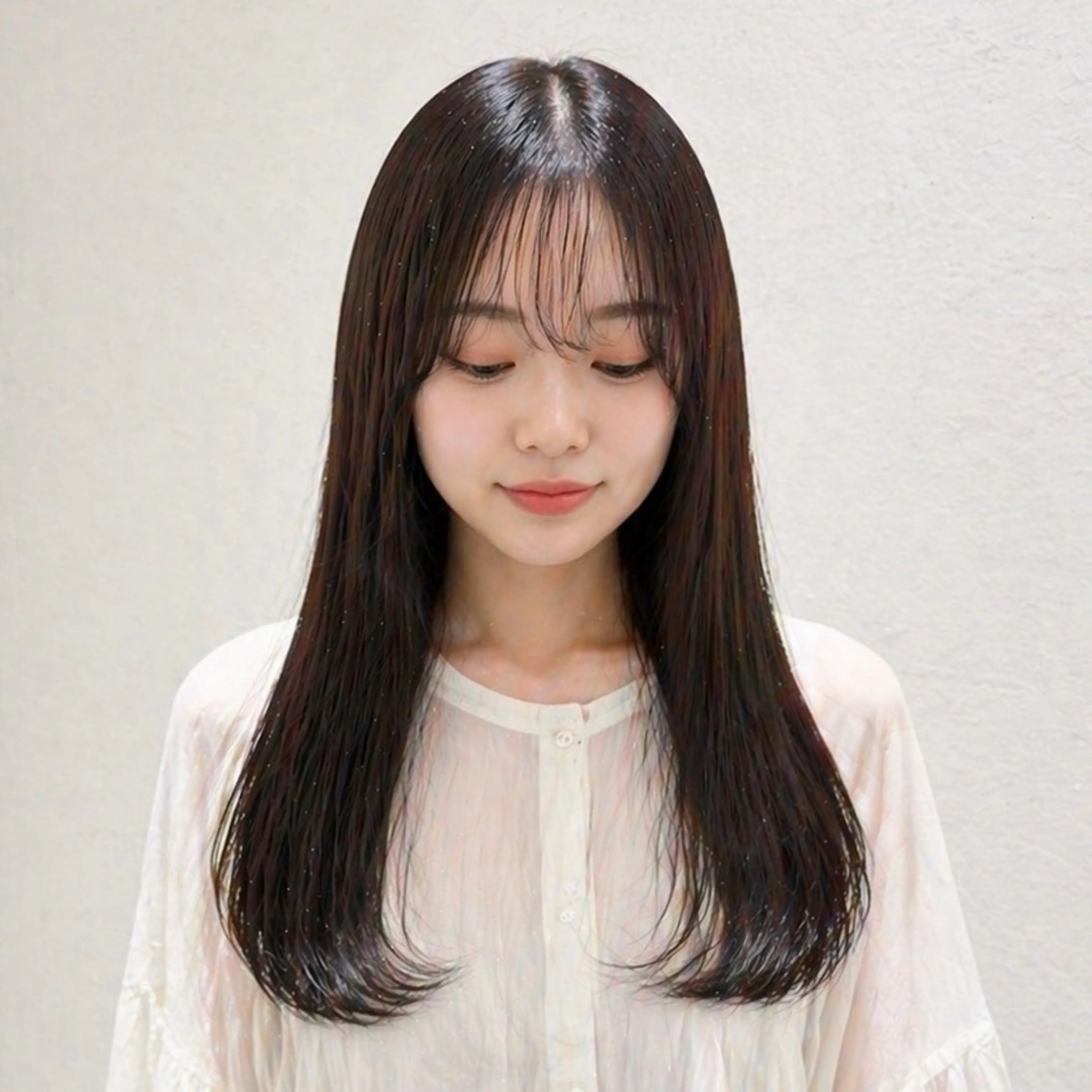 セミロング 縮毛矯正 カット 縮毛矯正 佐藤 舞のヘアスタイル